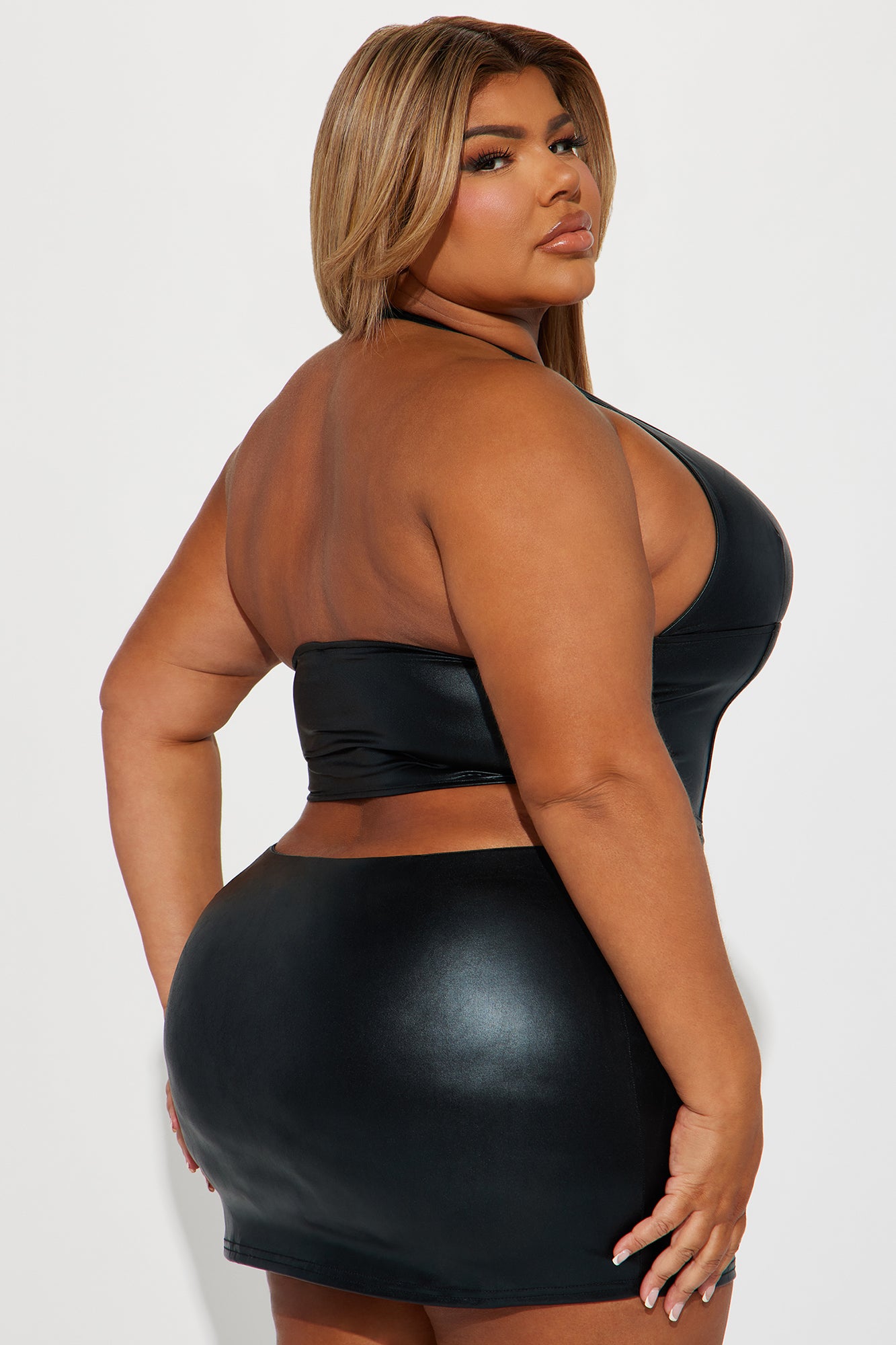 Maddie Micro Mini Skirt Set - Black - Image 12
