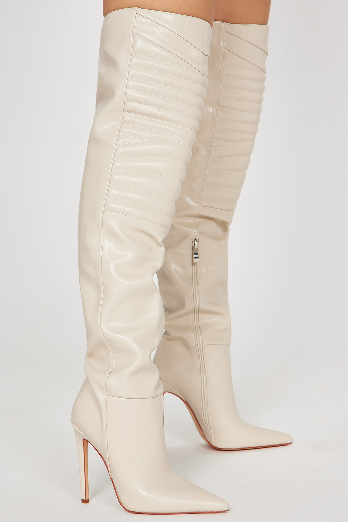 Wish You Well Over The Knee Boots - Cream - Image 3