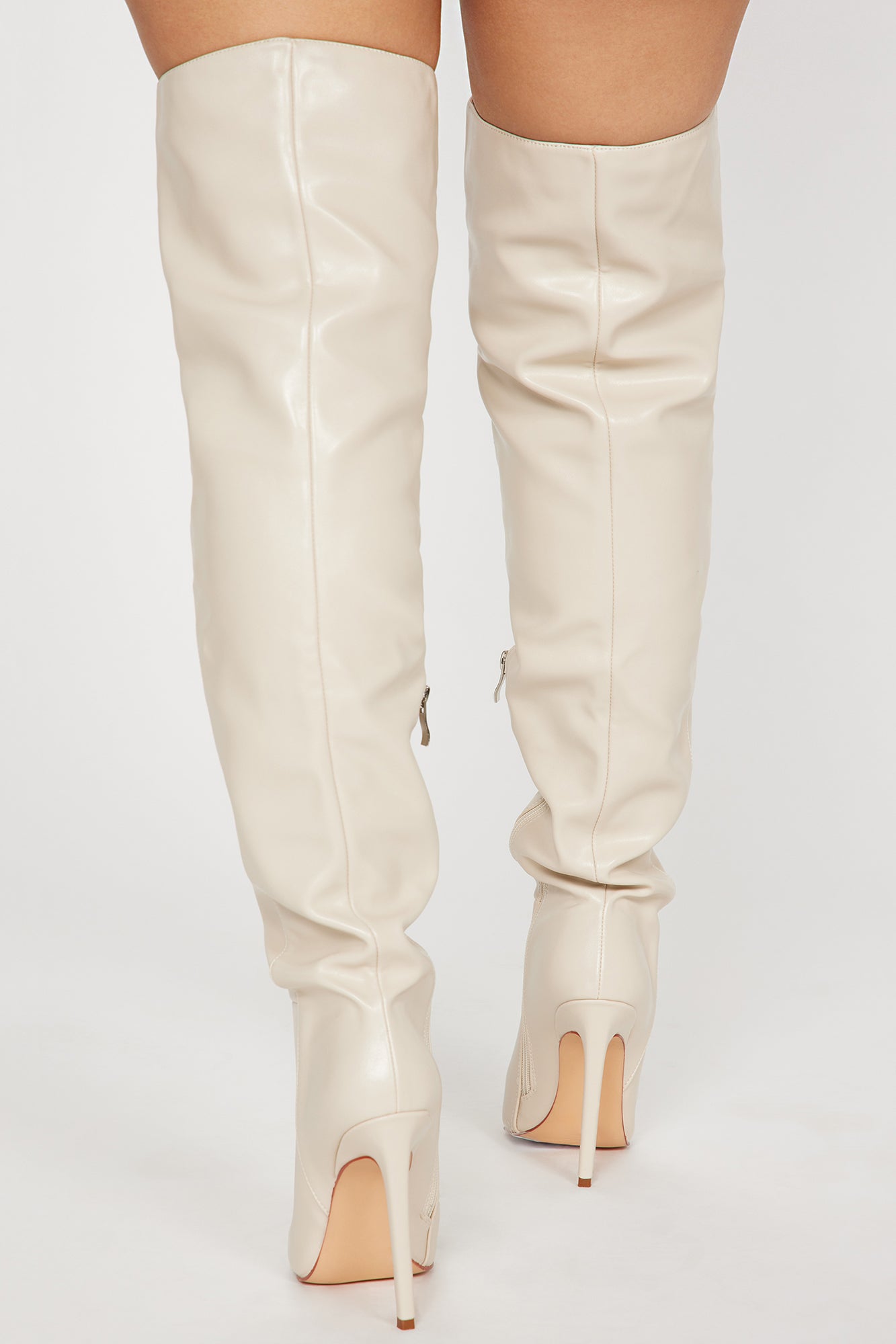 Wish You Well Over The Knee Boots - Cream - Image 4
