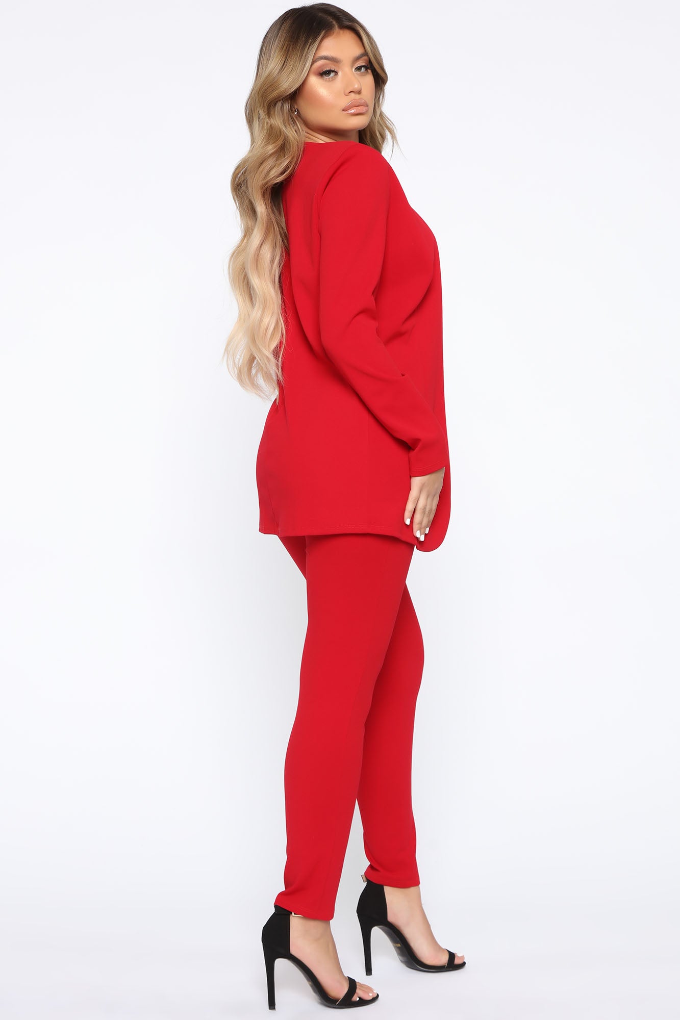 Payin' It Forward Blazer Set - Red - Image 4