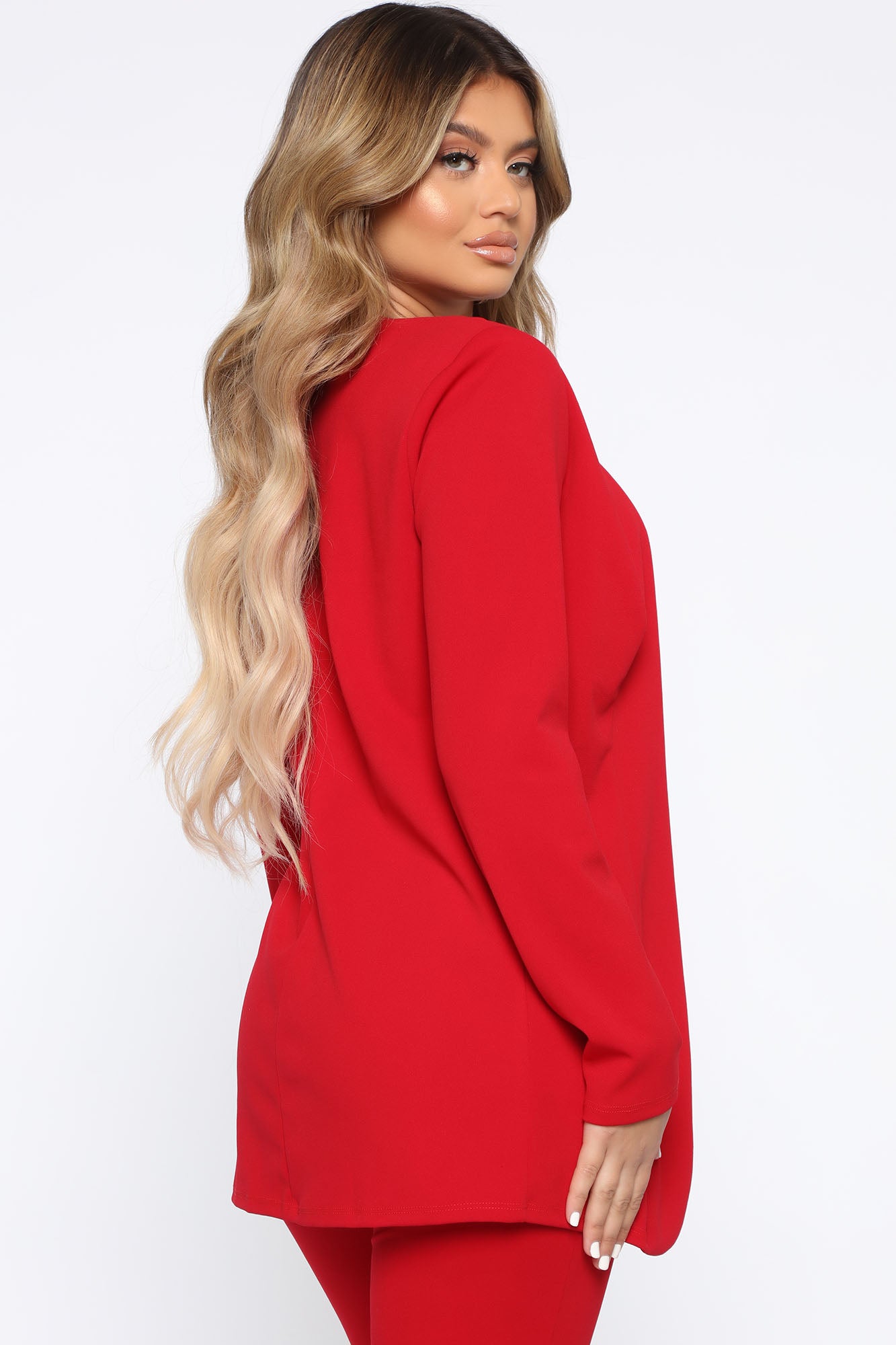 Payin' It Forward Blazer Set - Red - Image 5