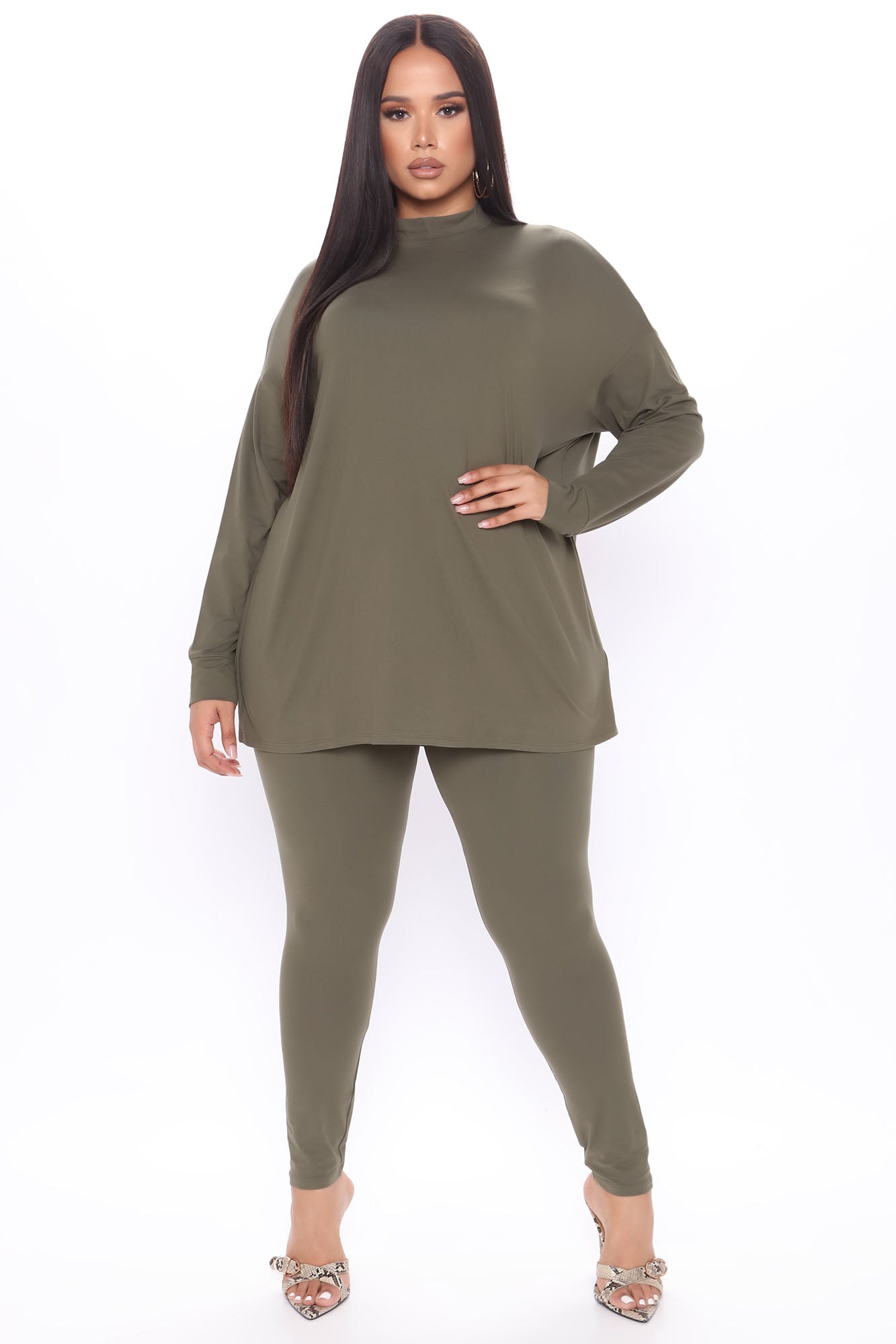 Everything Legging Set - Olive - Image 5