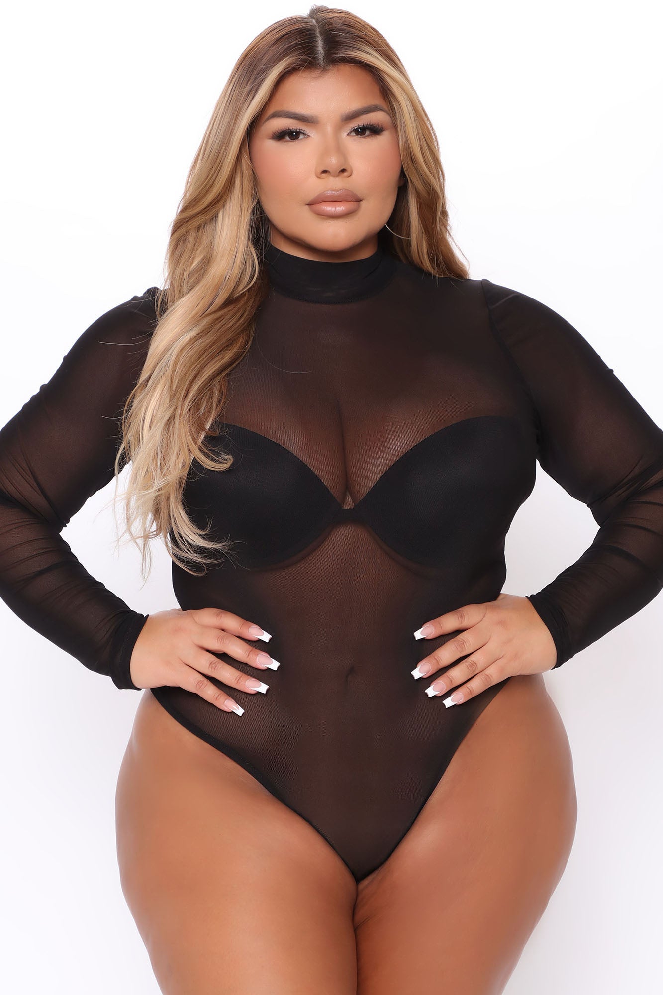 Marley Mesh Bodysuit - Black - Image 7