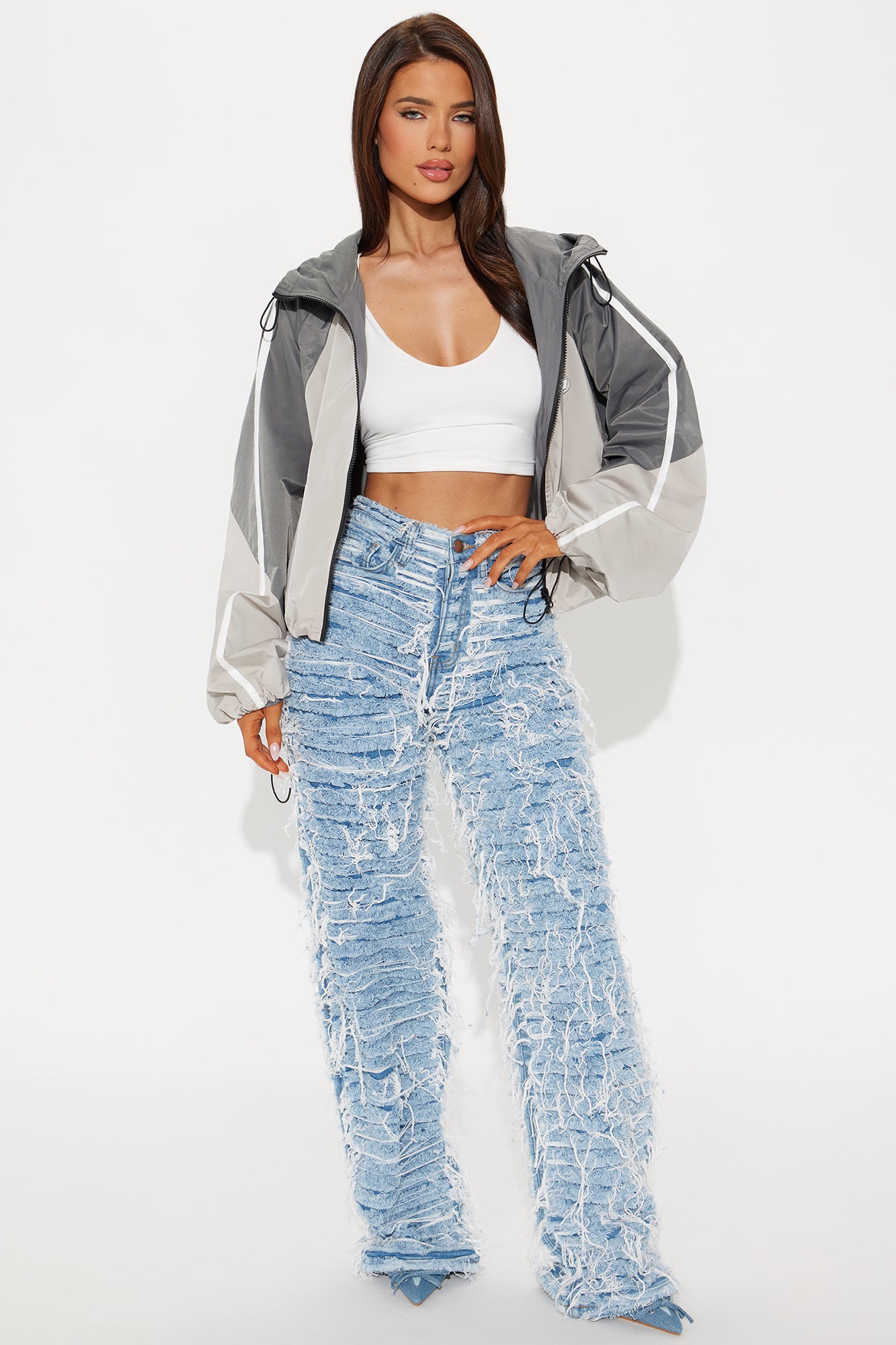 D-Nice Windbreaker - Grey/combo - Image 4