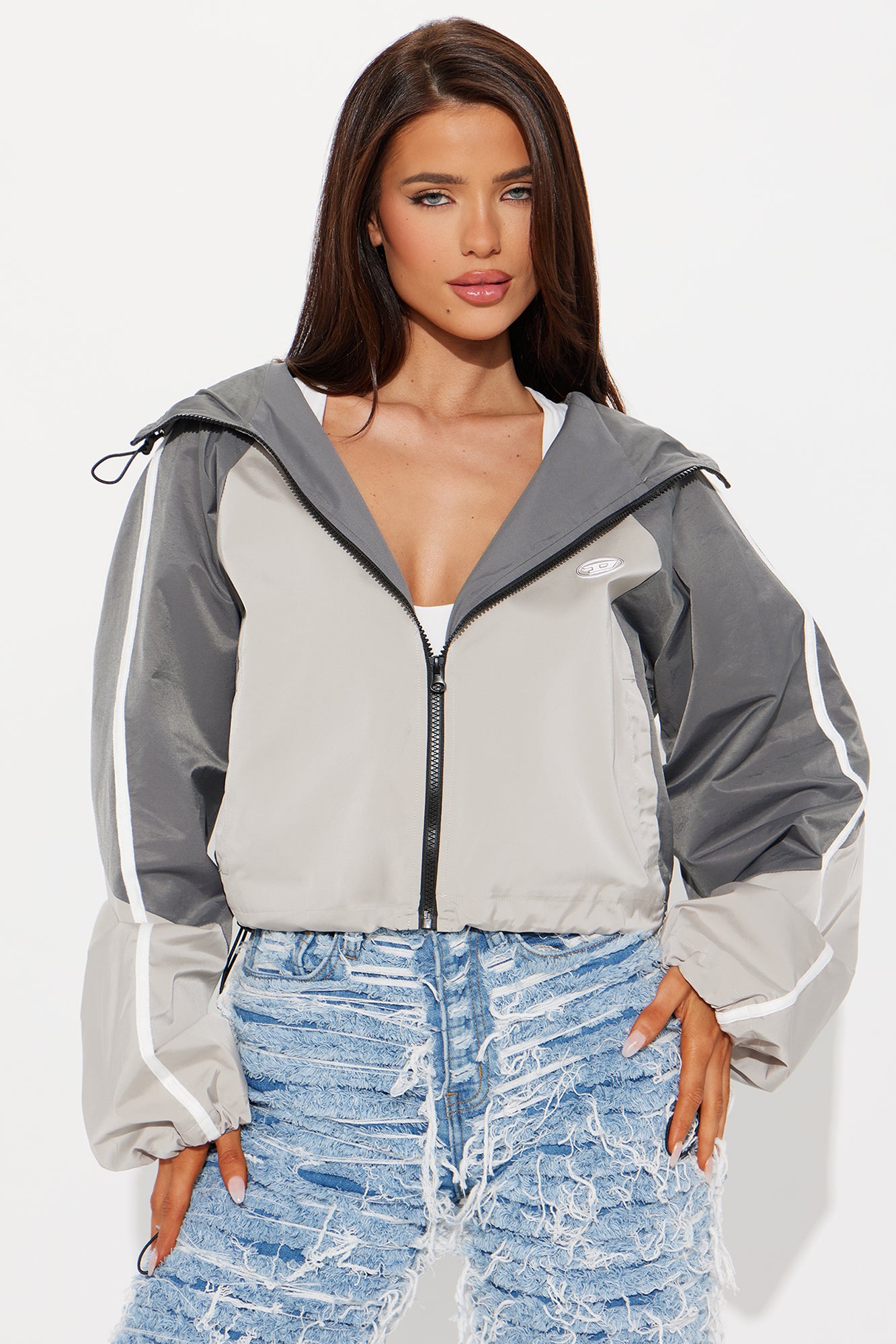 D-Nice Windbreaker - Grey/combo - Image 3