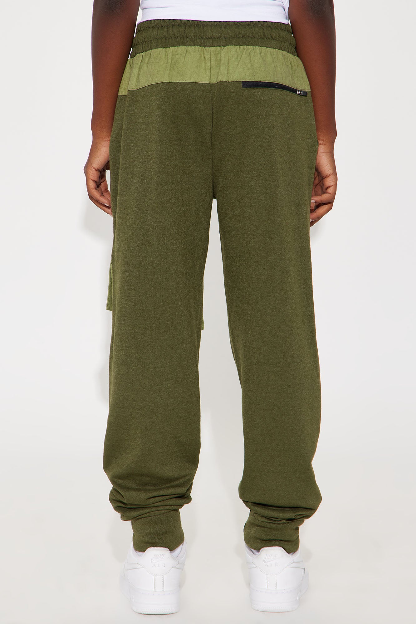 Mini Around The World Fleece Jogger Pant - Olive - Image 4