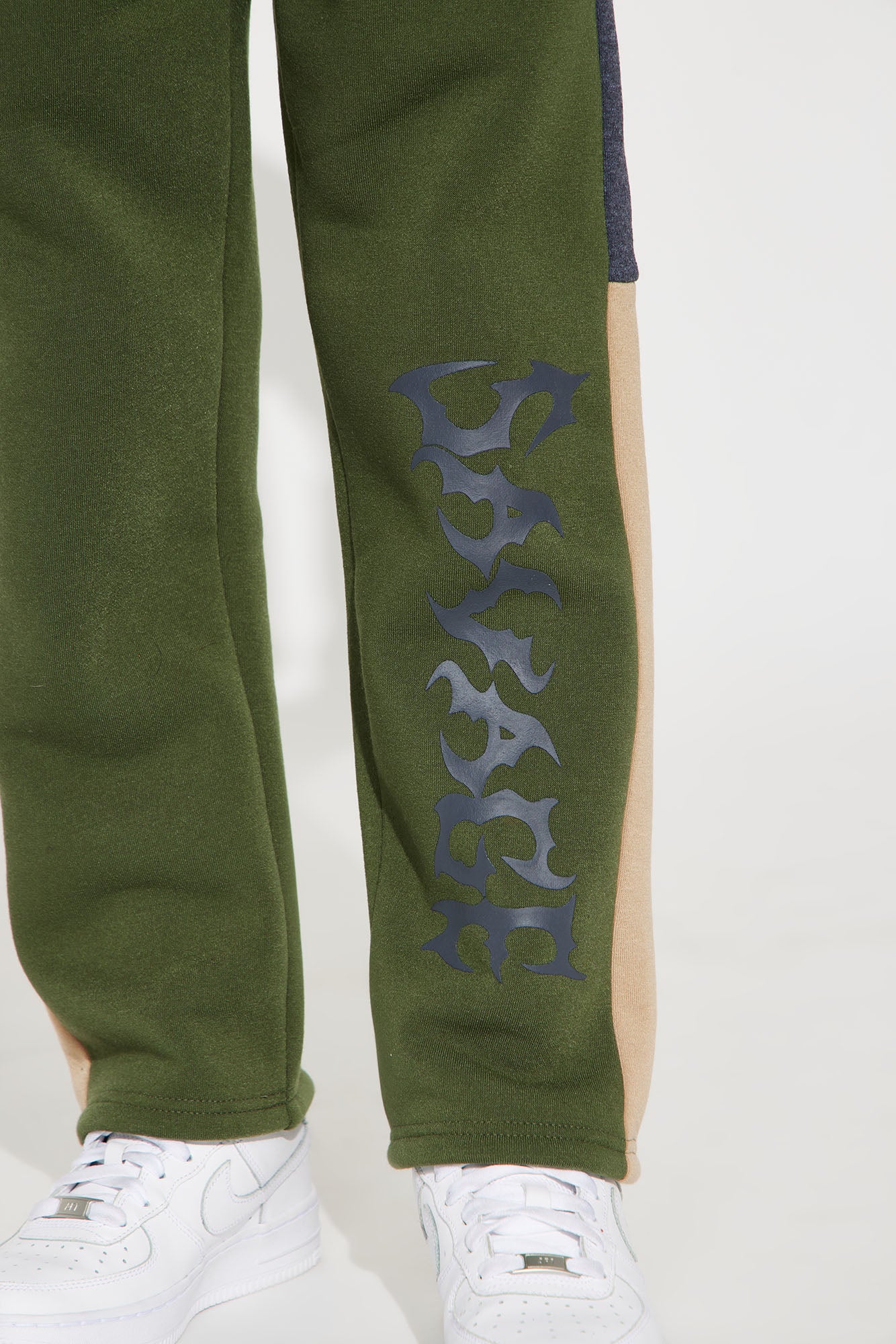 Mini Savage All The Time Colorblock Fleece Pant Set - Olive/combo - Image 3