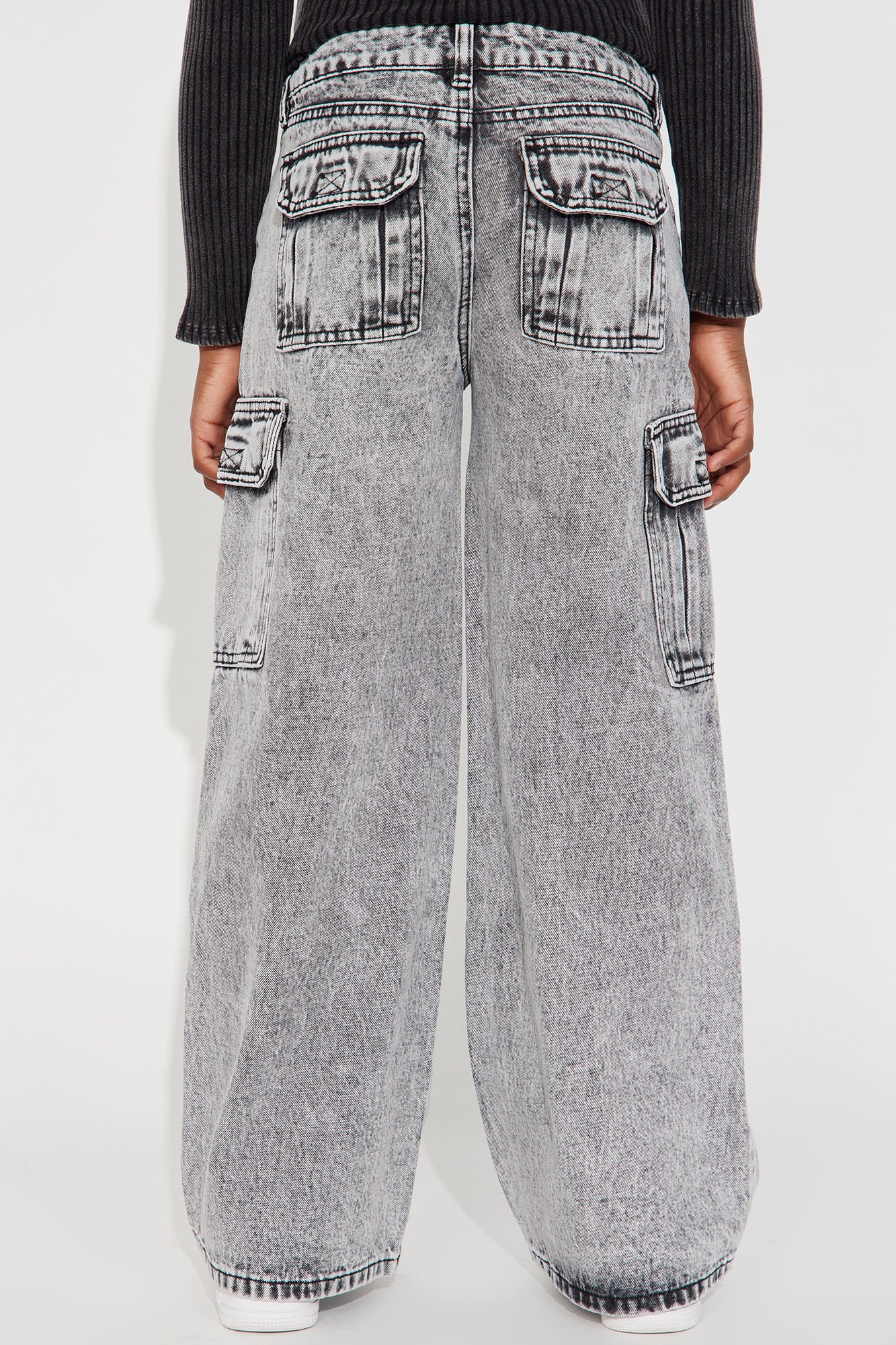 Mini Made For This Cargo Straight Leg Jeans - Grey - Image 3