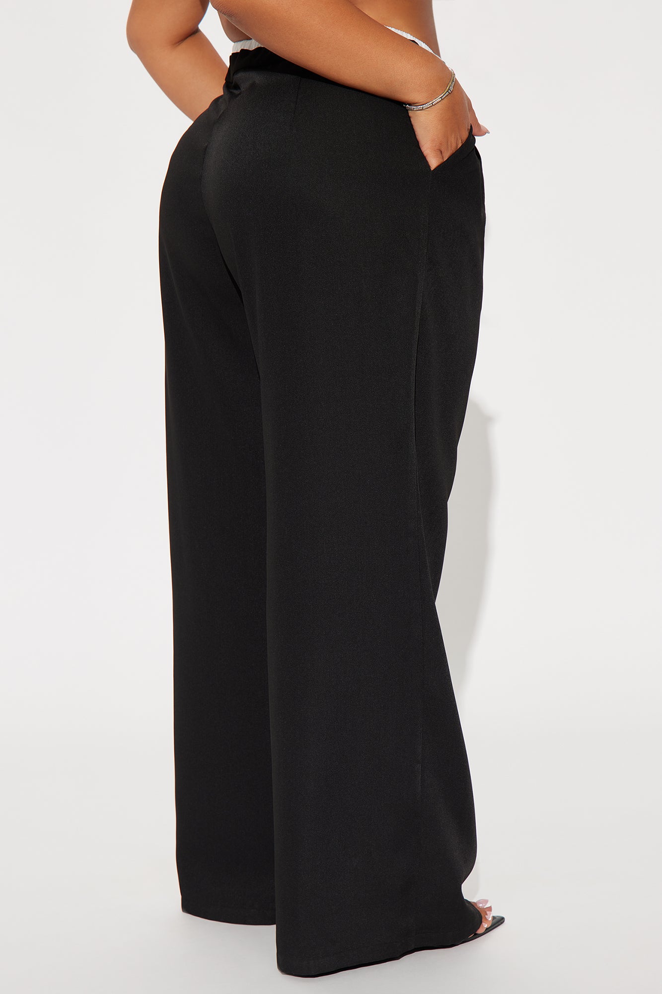 Mina Double Waistband Trouser - Black - Image 6