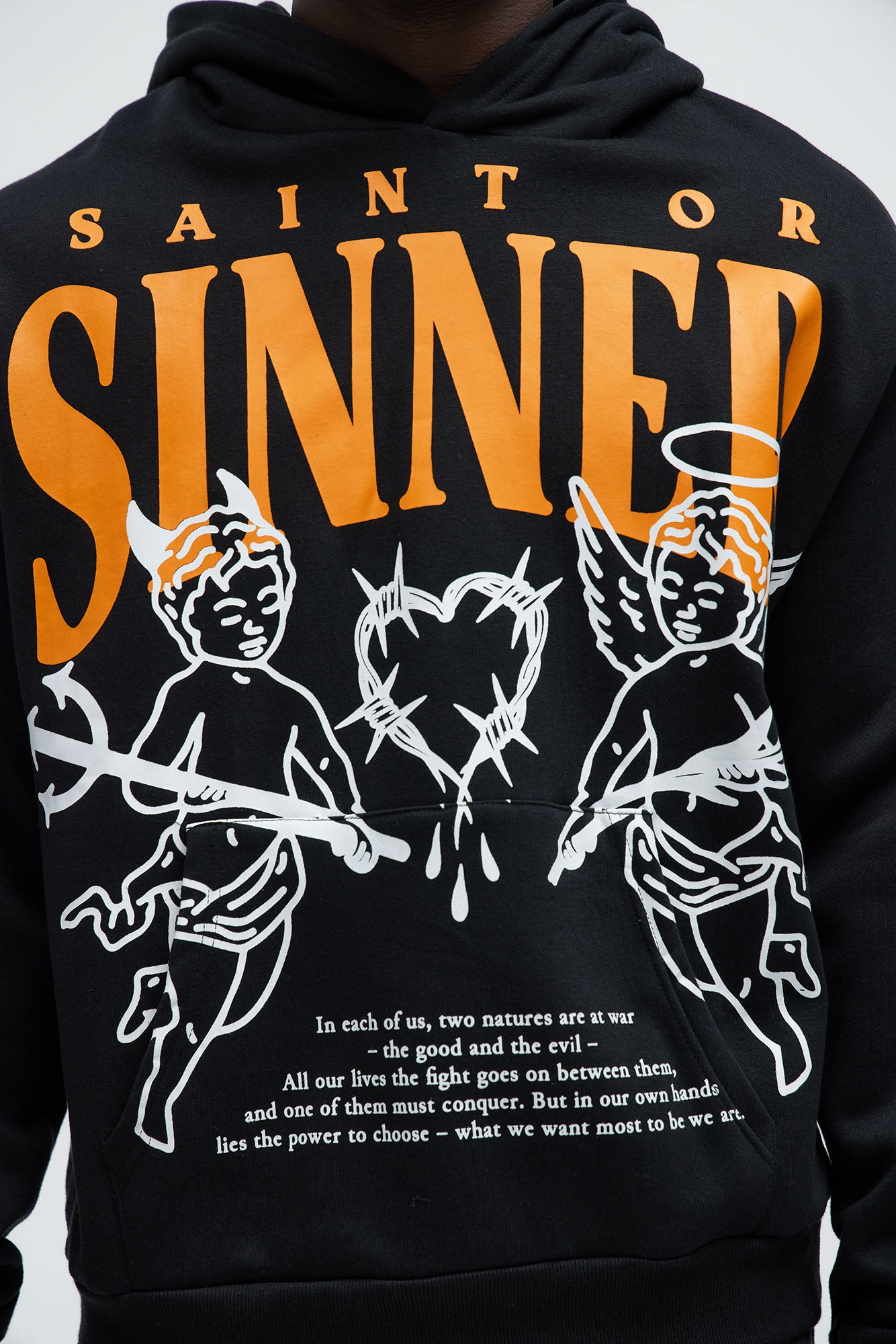 Saint Or Sinner Hoodie - Black - Image 4