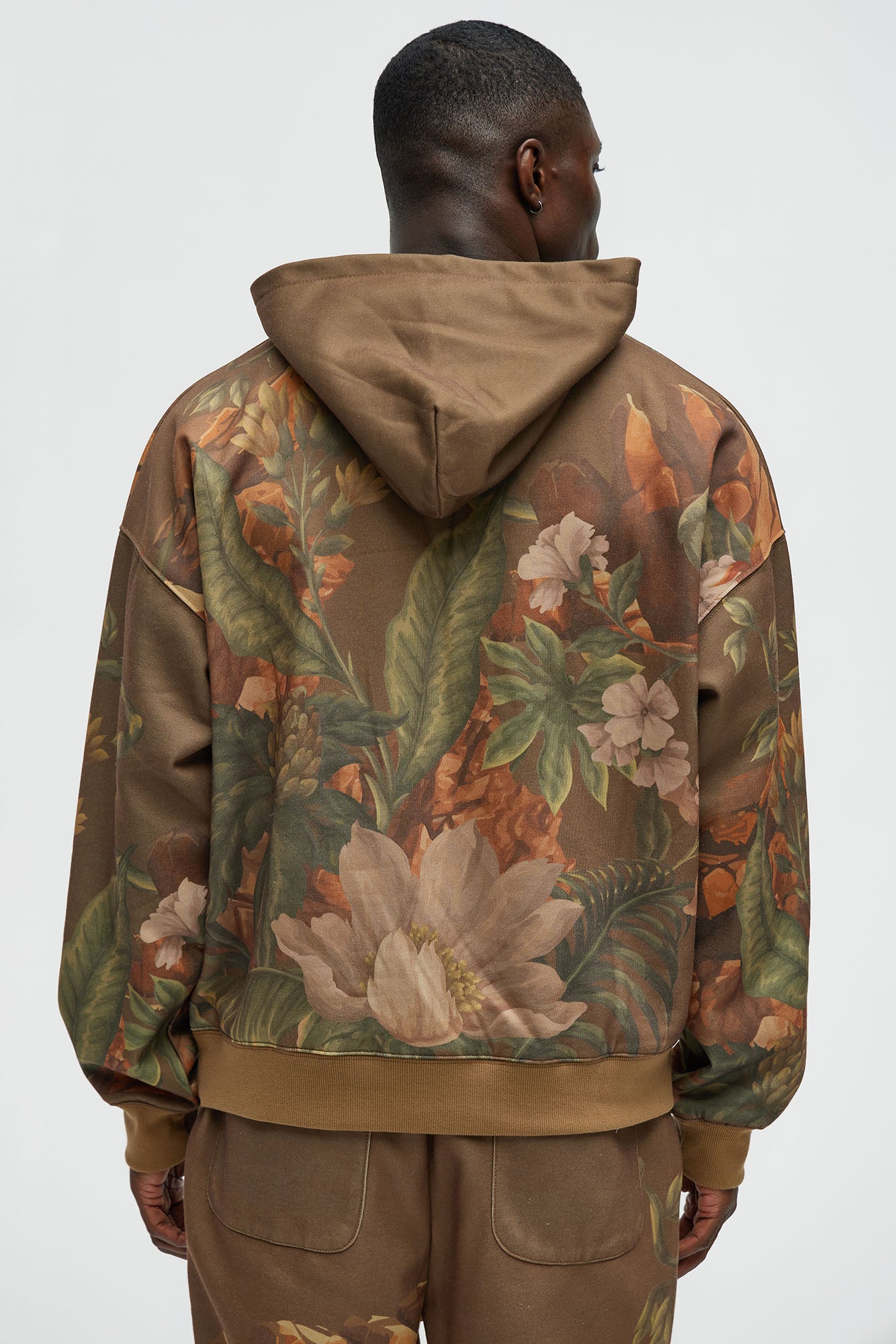Botanic Oversized Hoodie - Brown - Image 4