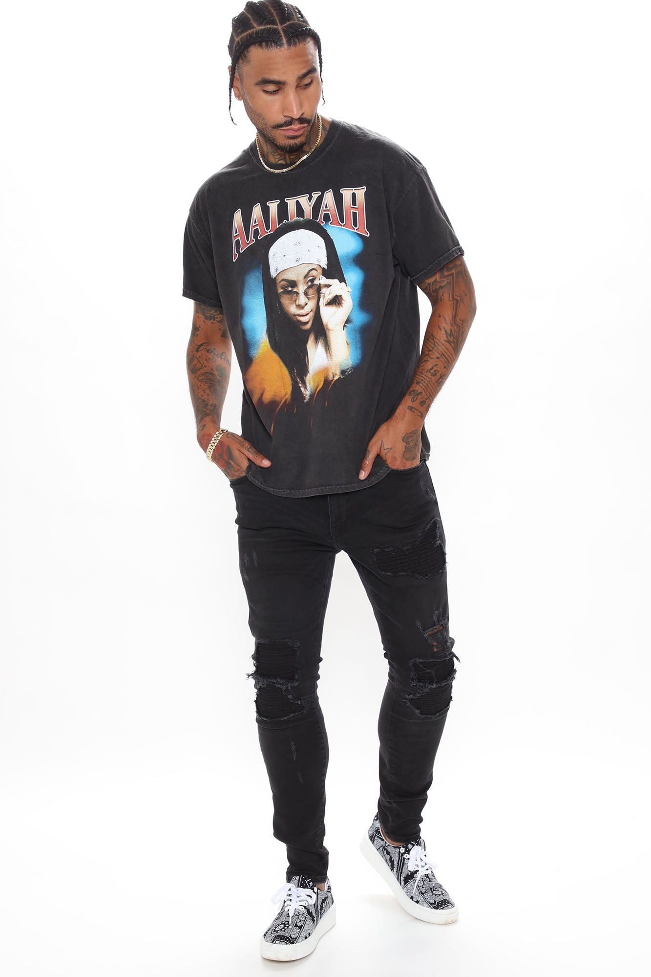 Aaliyah One In A Million Short Sleeve Tee - Black/combo - Image 5
