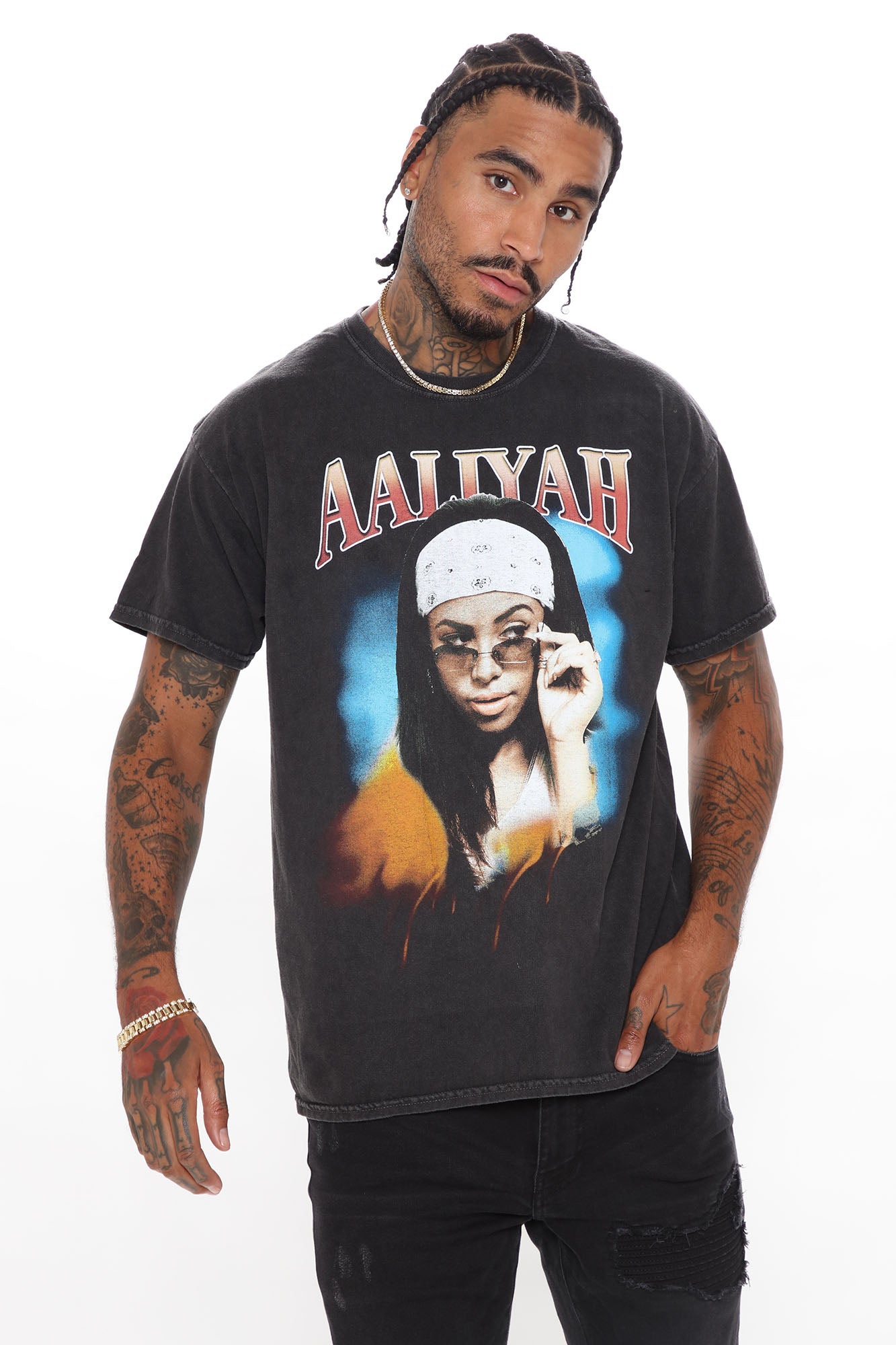 Aaliyah One In A Million Short Sleeve Tee - Black/combo - Image 3