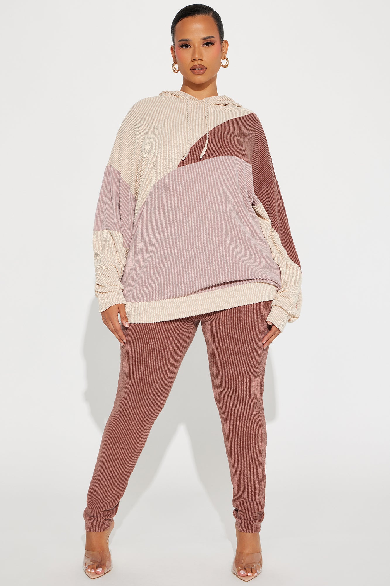 Bianca ColorBlock Legging Set - Mocha/combo - Image 4
