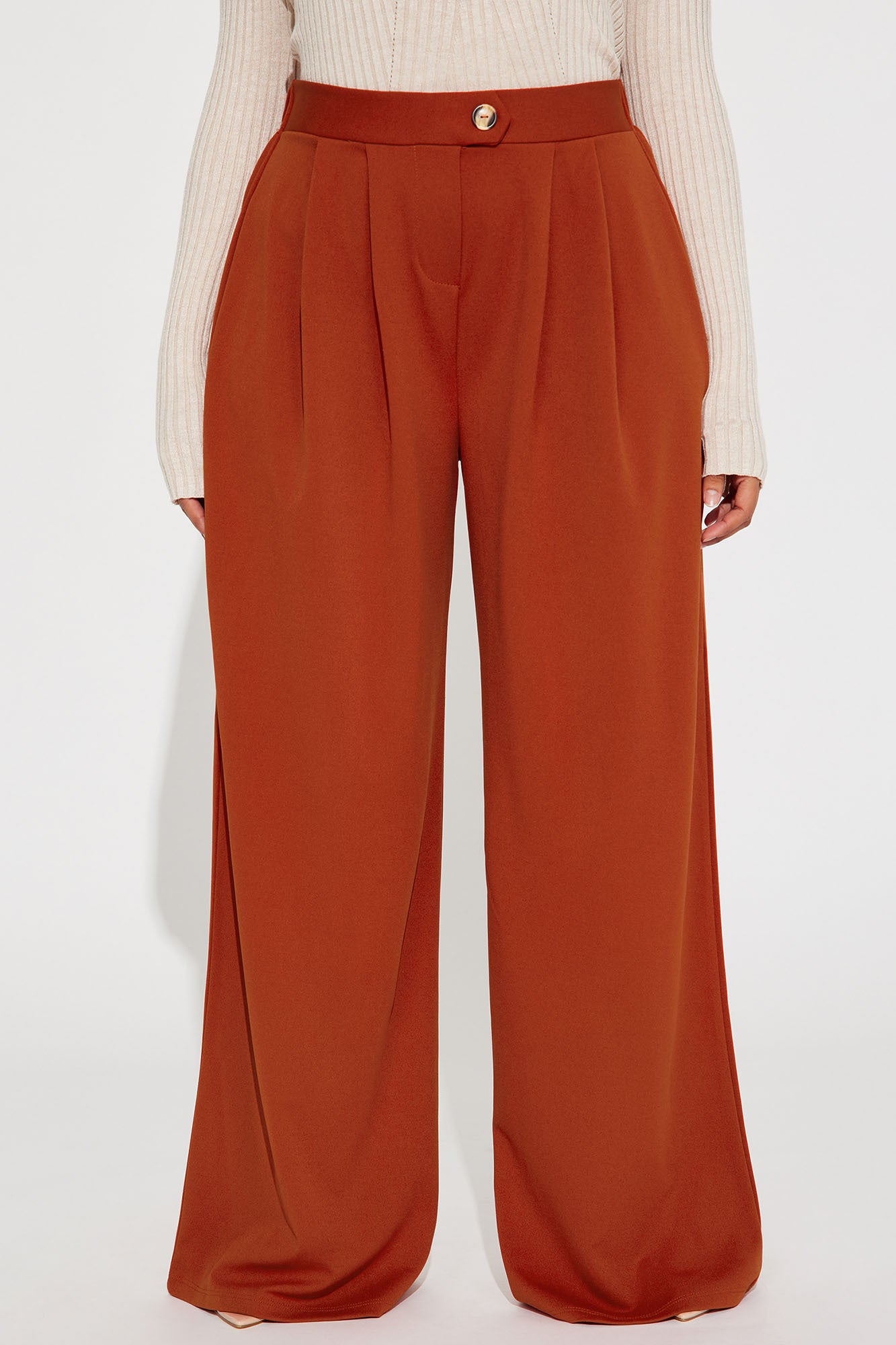 What Matters Most Wide Leg Trouser - Rust - Image 5