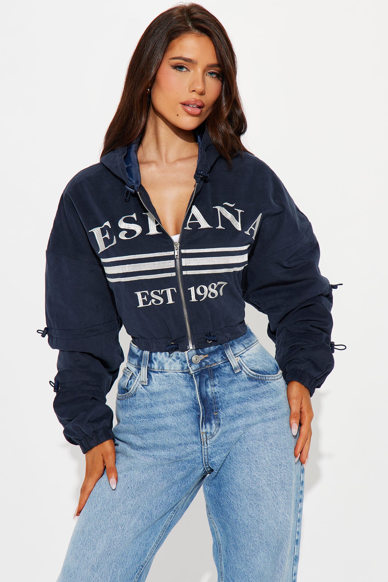 Midnight In Spain Cotton Jacket - Royal - Image 3