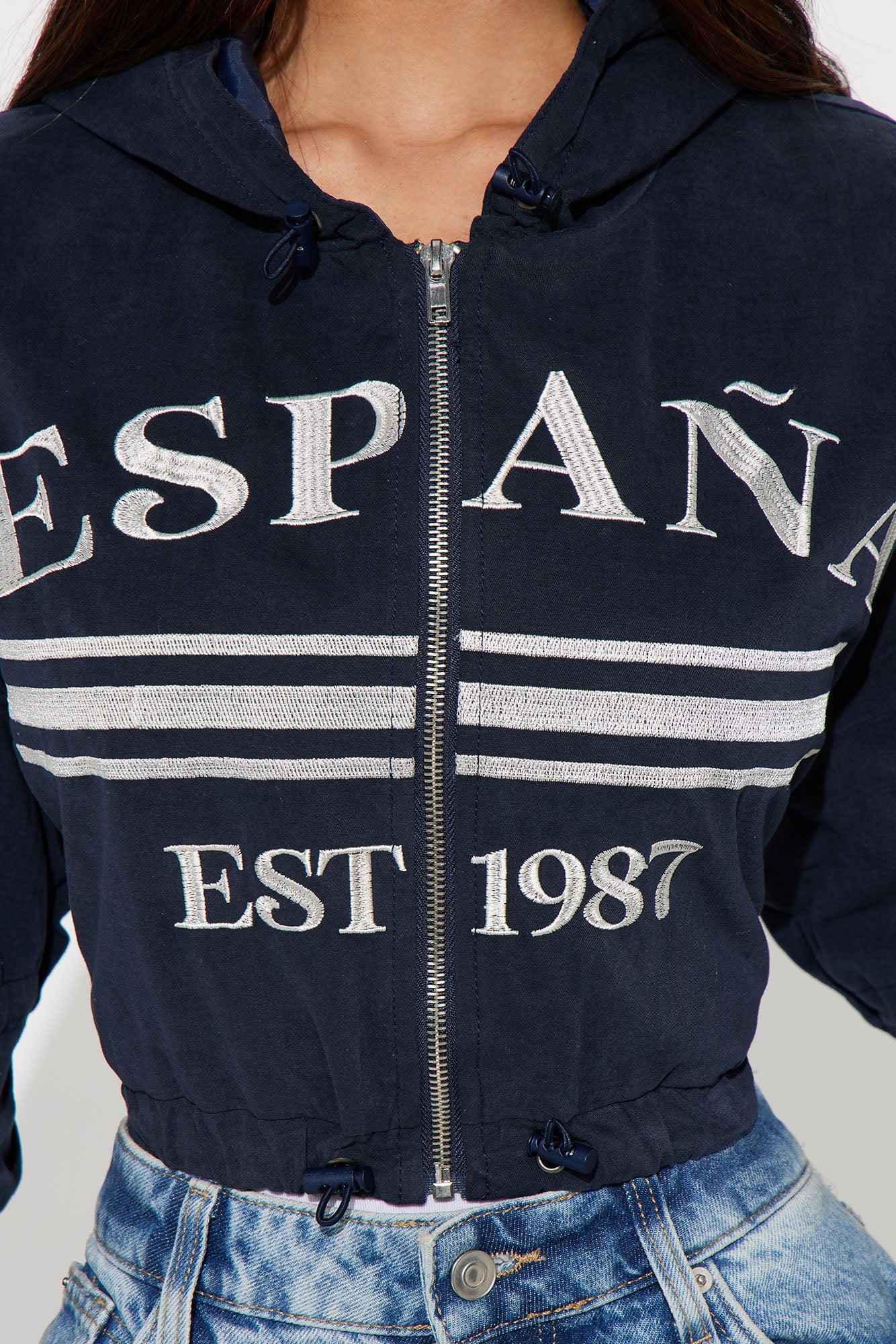 Midnight In Spain Cotton Jacket - Royal - Image 4