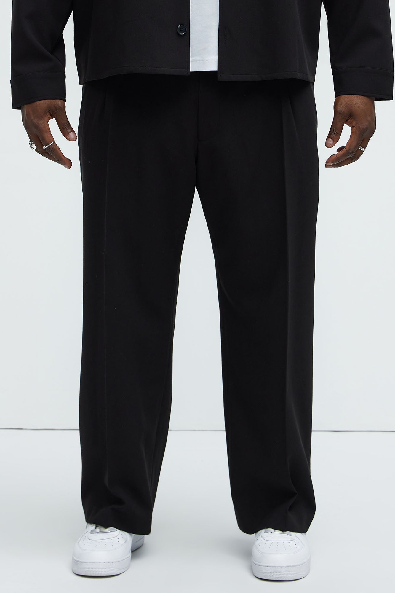 Ronan Relaxed Tapered Trousers - Black - Image 7