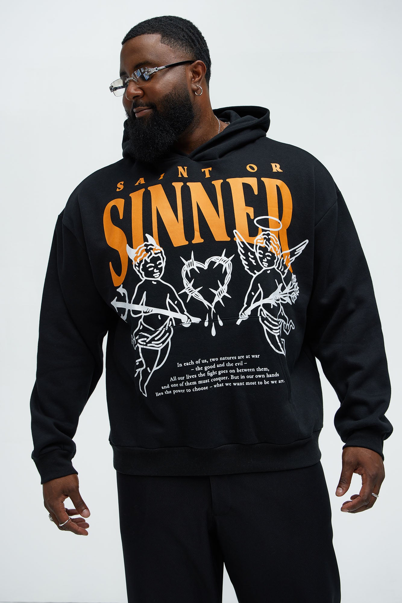 Saint Or Sinner Hoodie - Black - Image 5