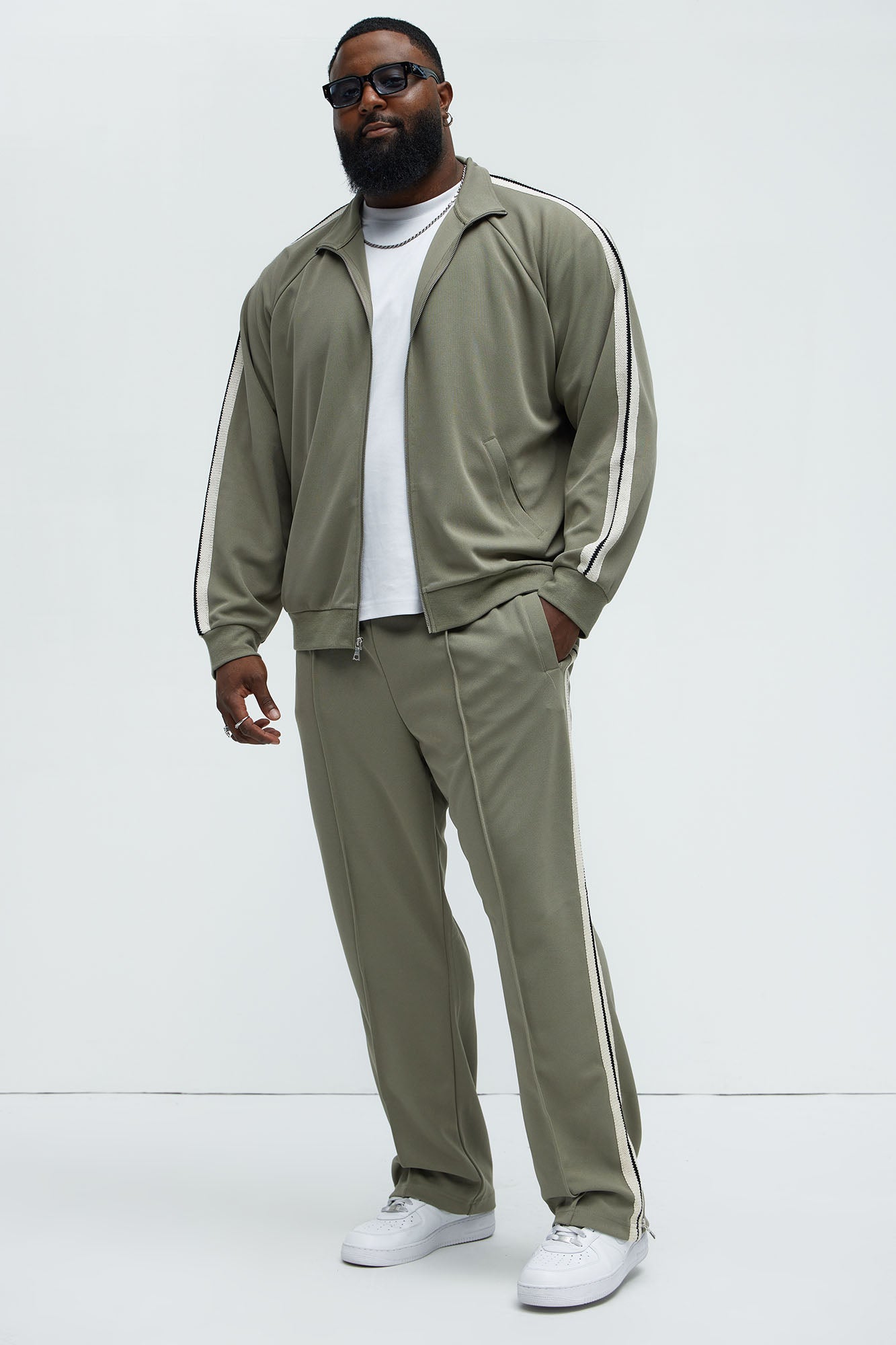 Dennis Classic Knit Track Pants - Olive - Image 10