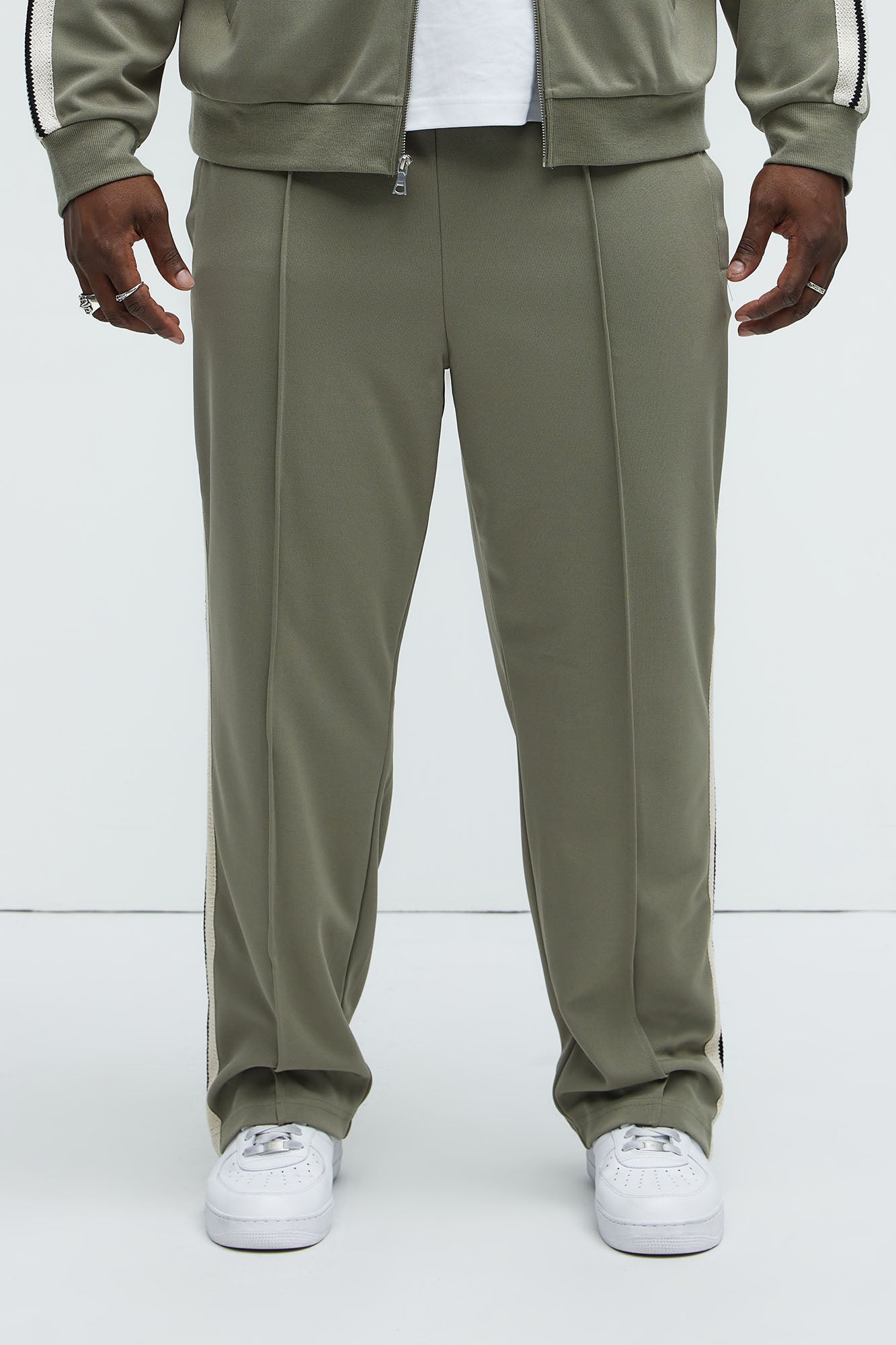 Dennis Classic Knit Track Pants - Olive - Image 11