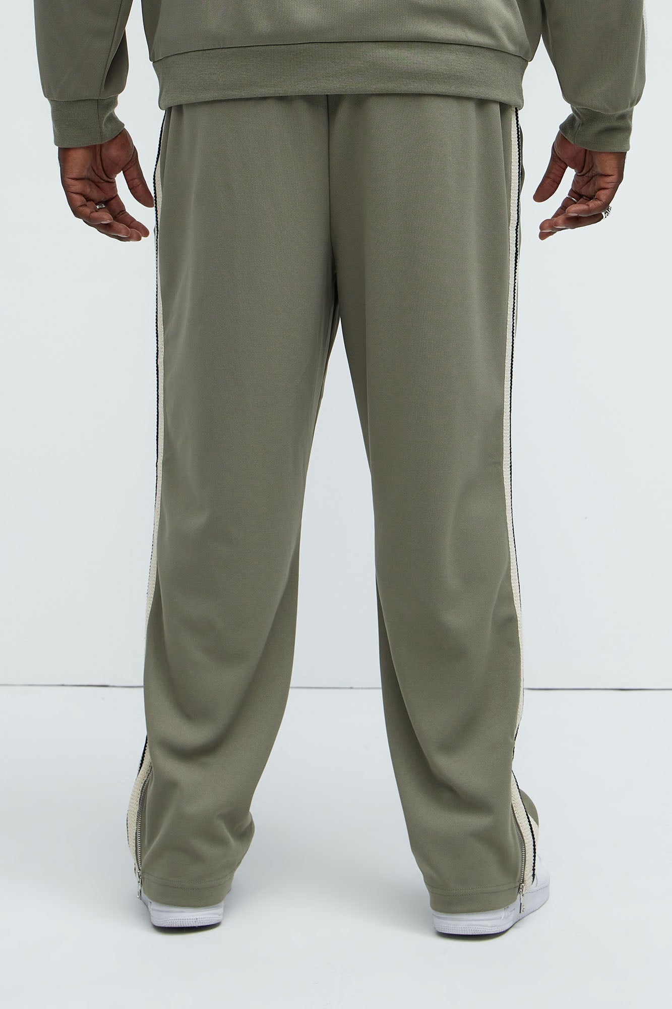 Dennis Classic Knit Track Pants - Olive - Image 14