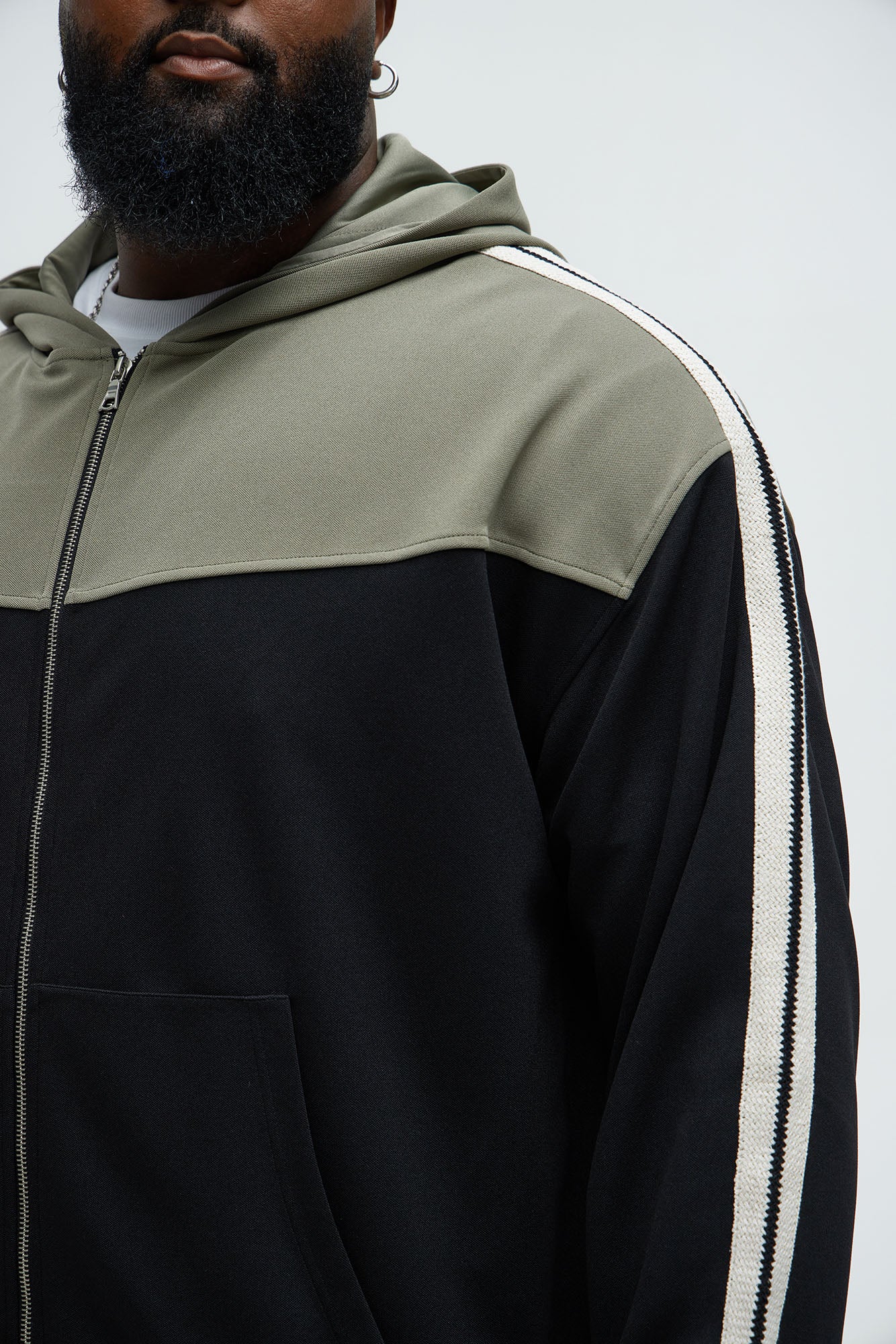 Dennis Zip Up Hoodie - Black/combo - Image 7