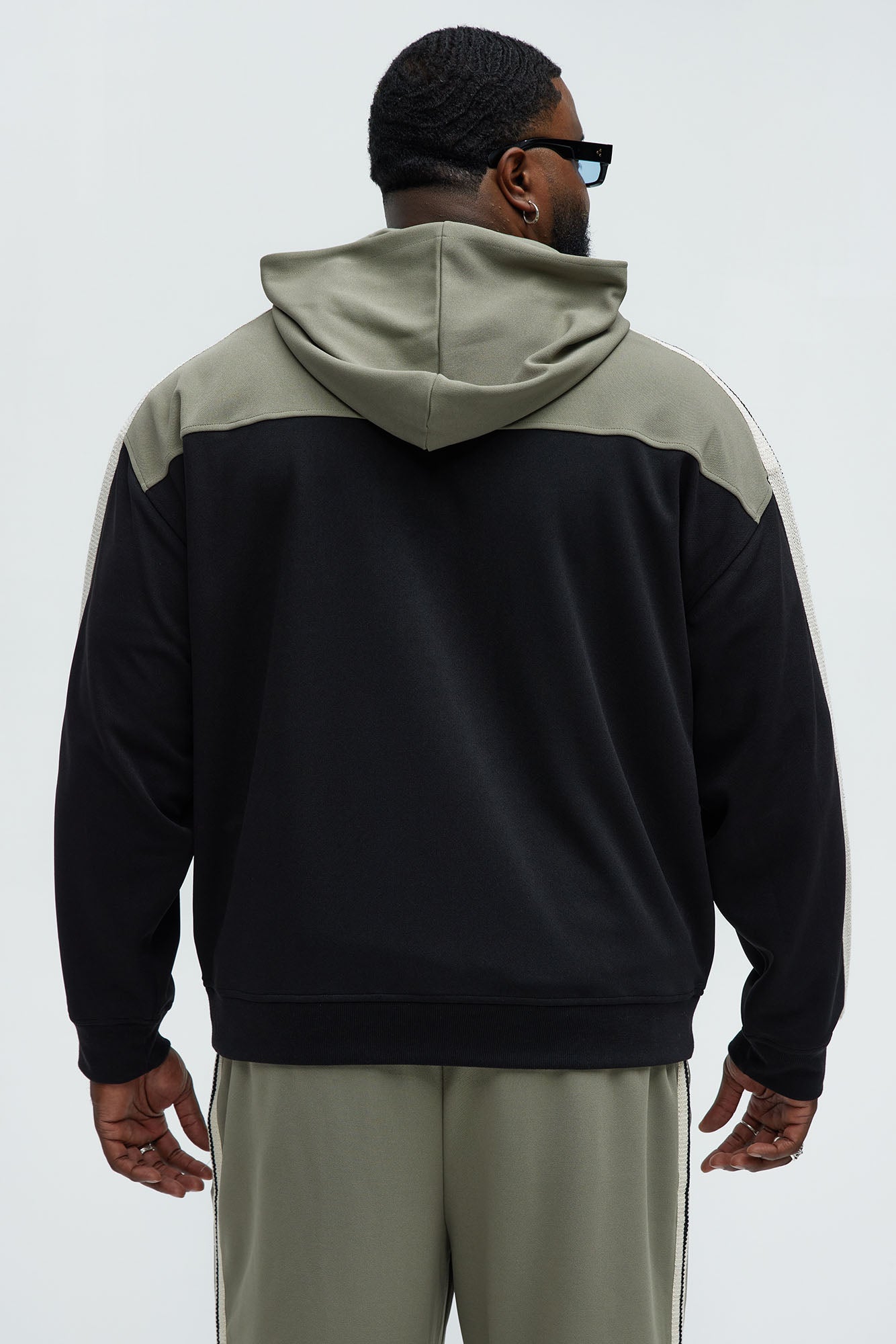 Dennis Zip Up Hoodie - Black/combo - Image 8