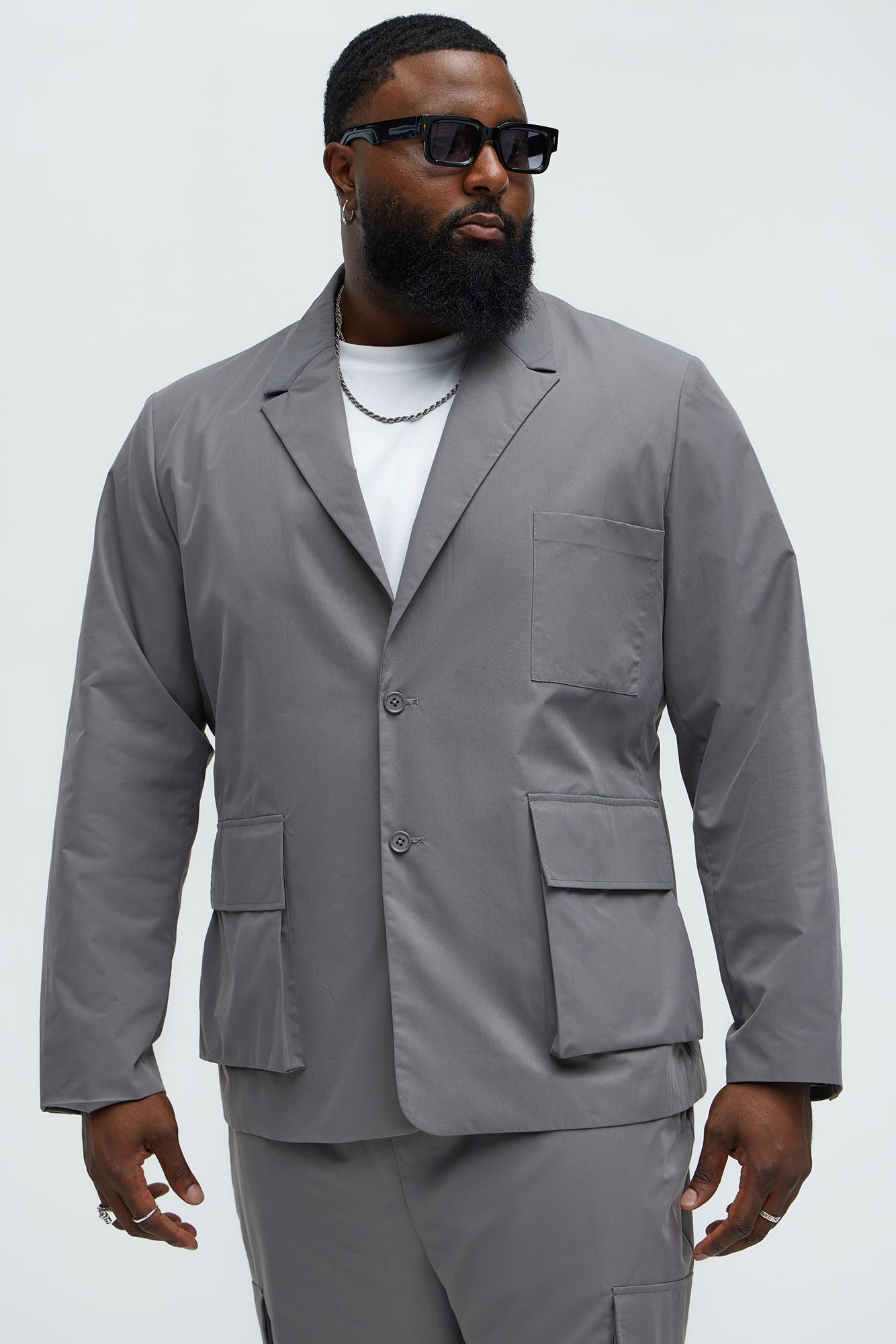 Ansel Tech Blazer - Charcoal - Image 5