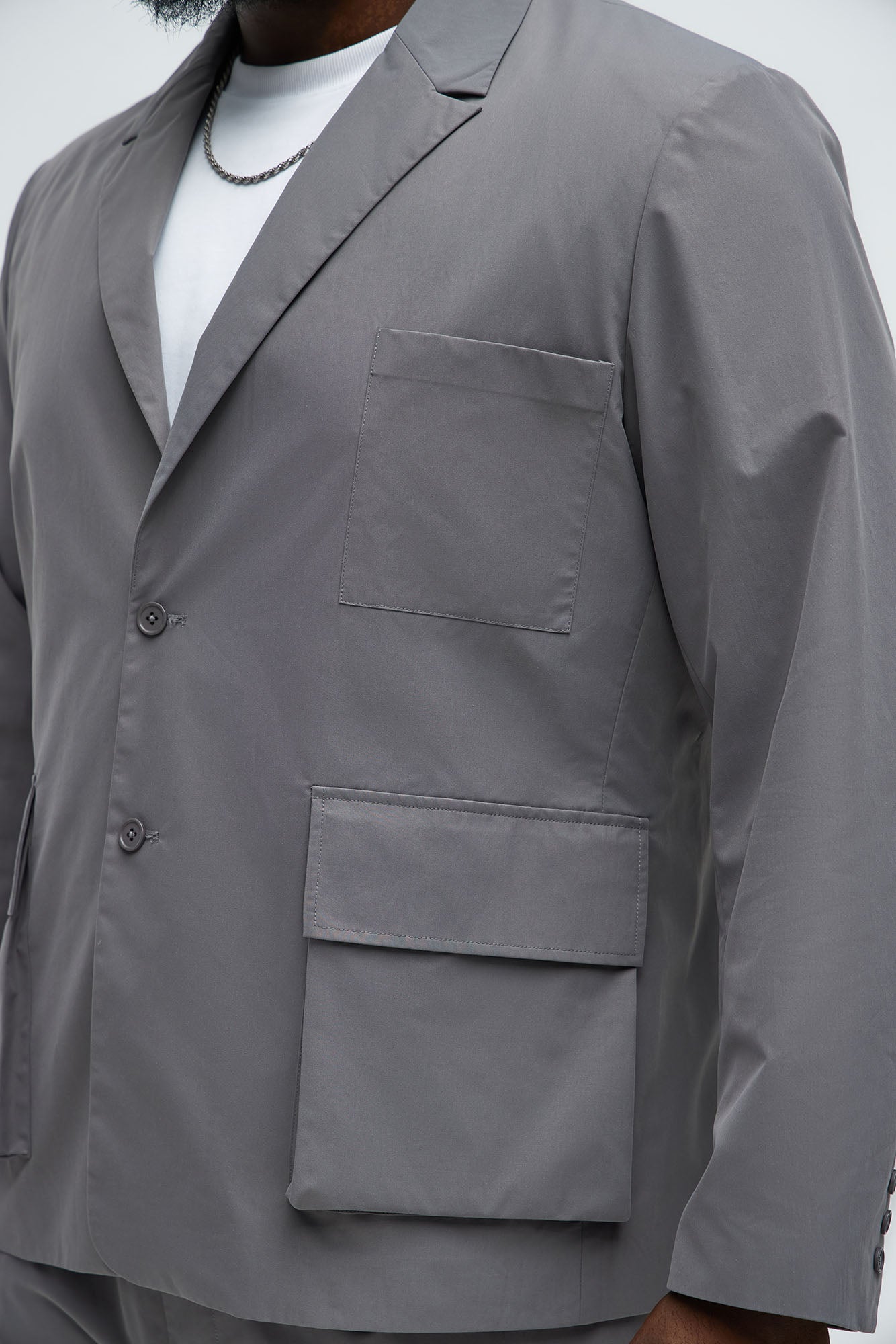 Ansel Tech Blazer - Charcoal - Image 7