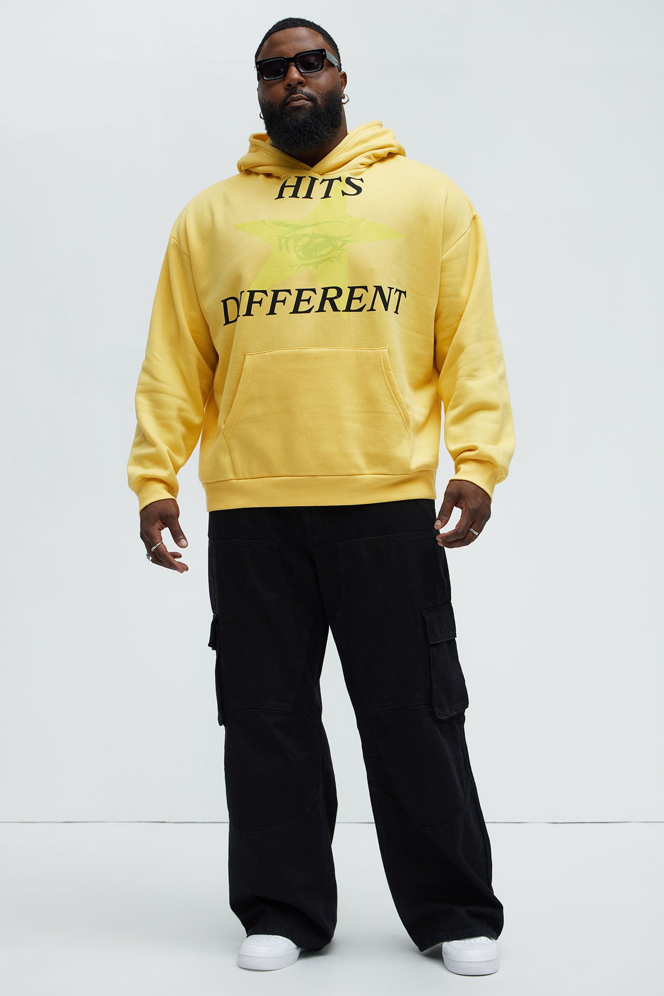 Anime Hits Different Hoodie - Yellow - Image 6