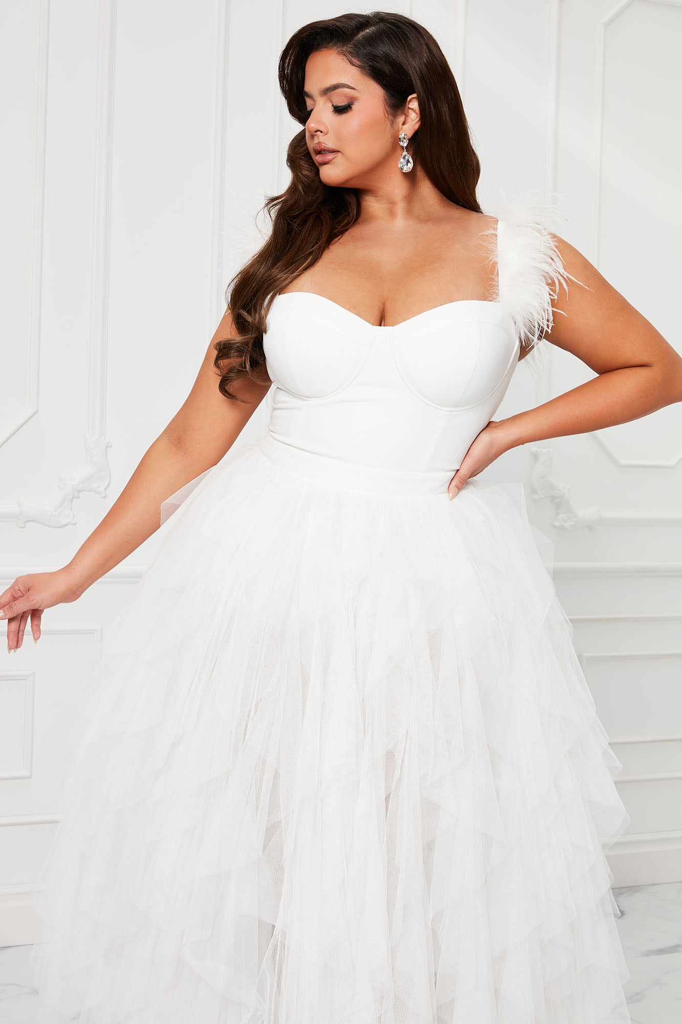 Camilla Tulle Maxi Dress - White - Image 6