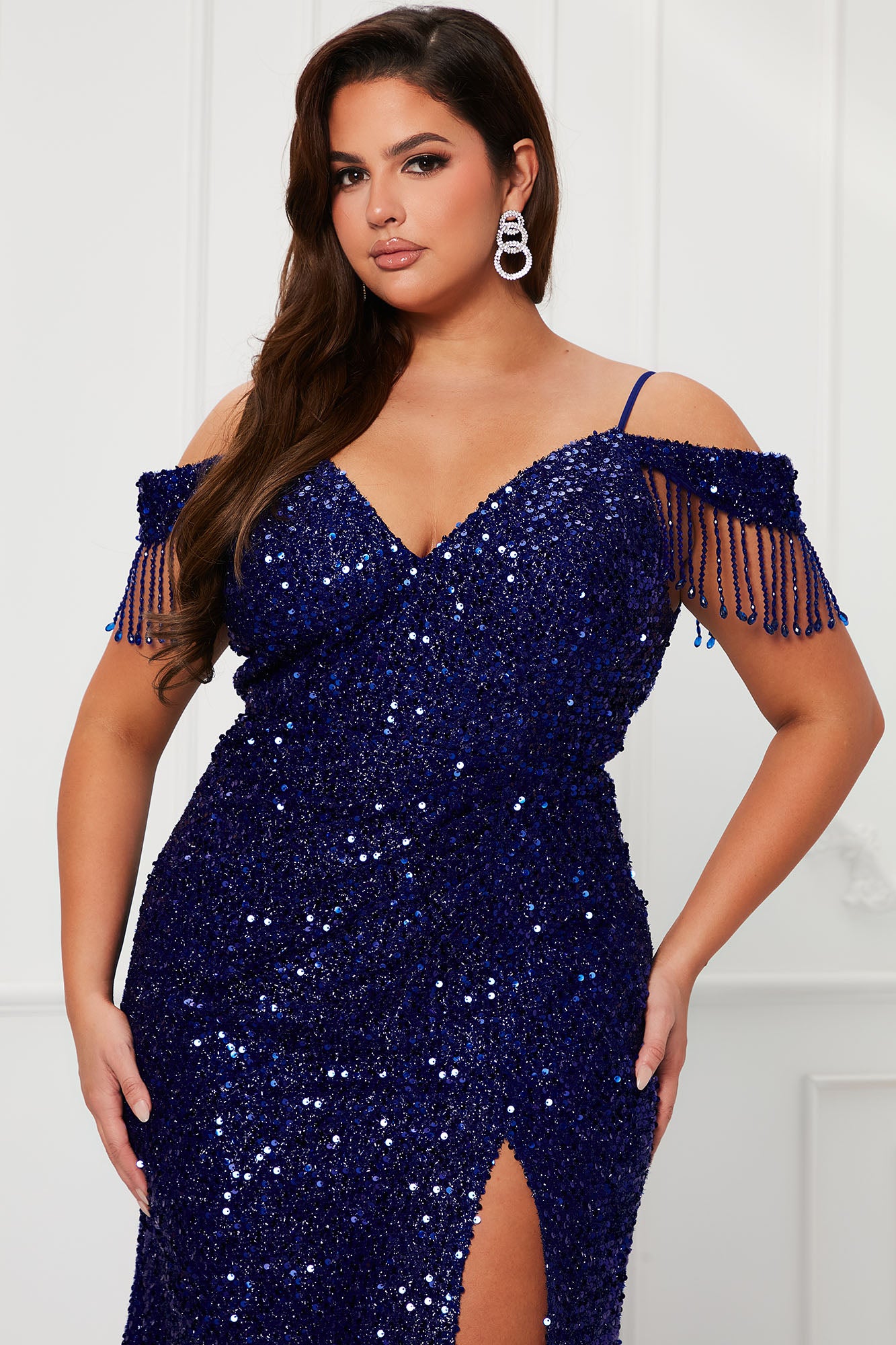 Juliet Sequin Gown - Royal - Image 6