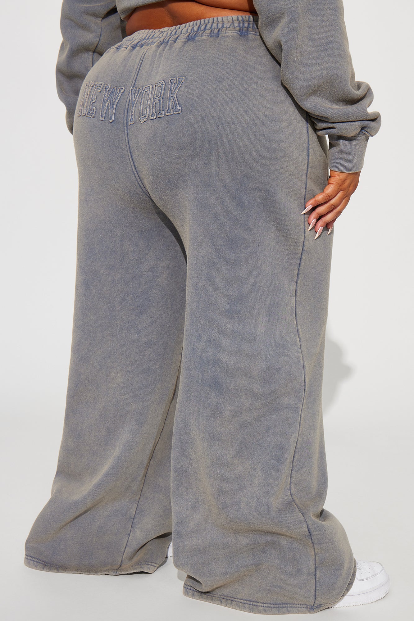 New York Hustle Washed Sweatpants - Grey/combo - Image 7