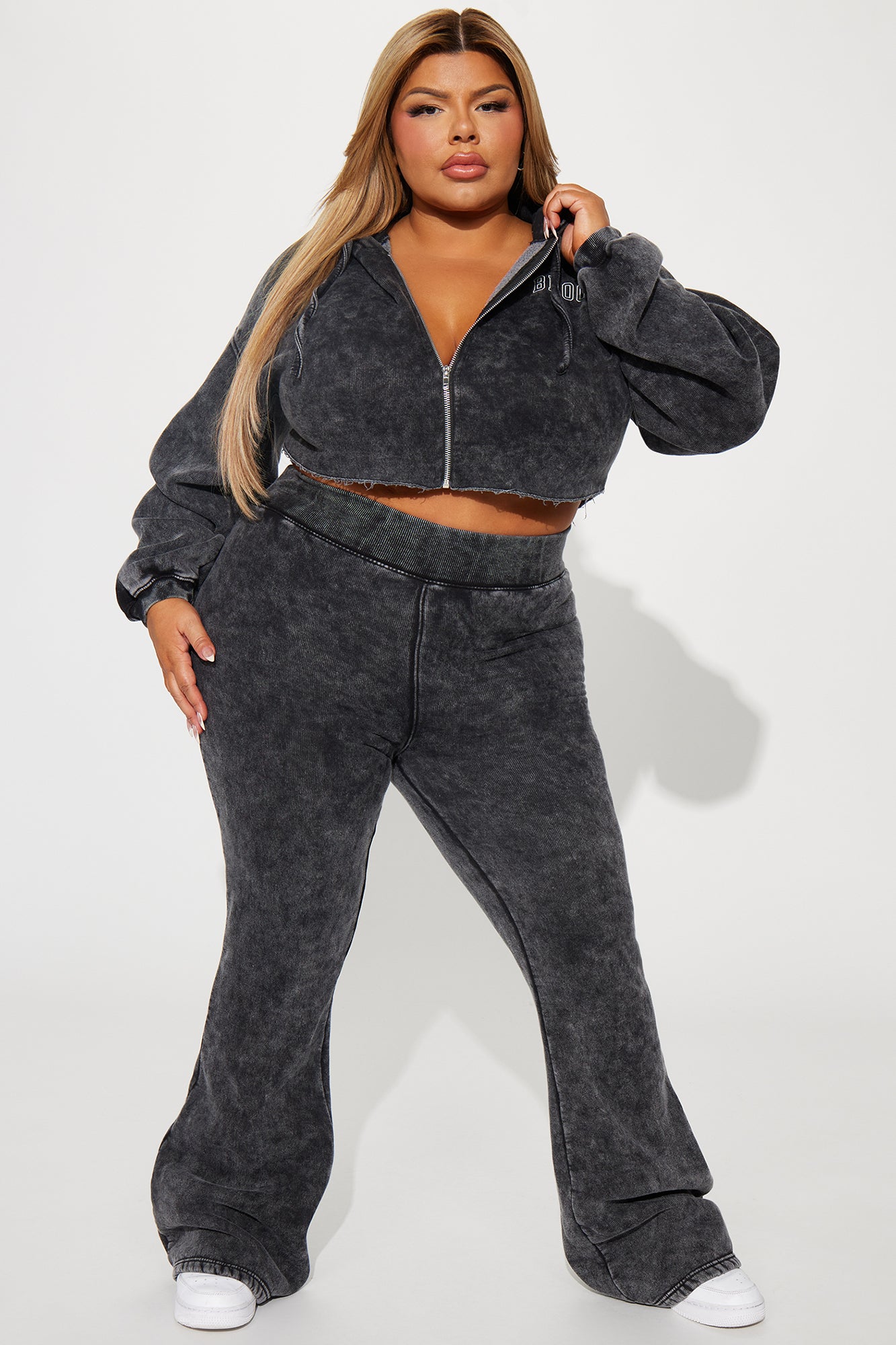 Brooklyn City Washed Hoodie - Black Wash - Image 6
