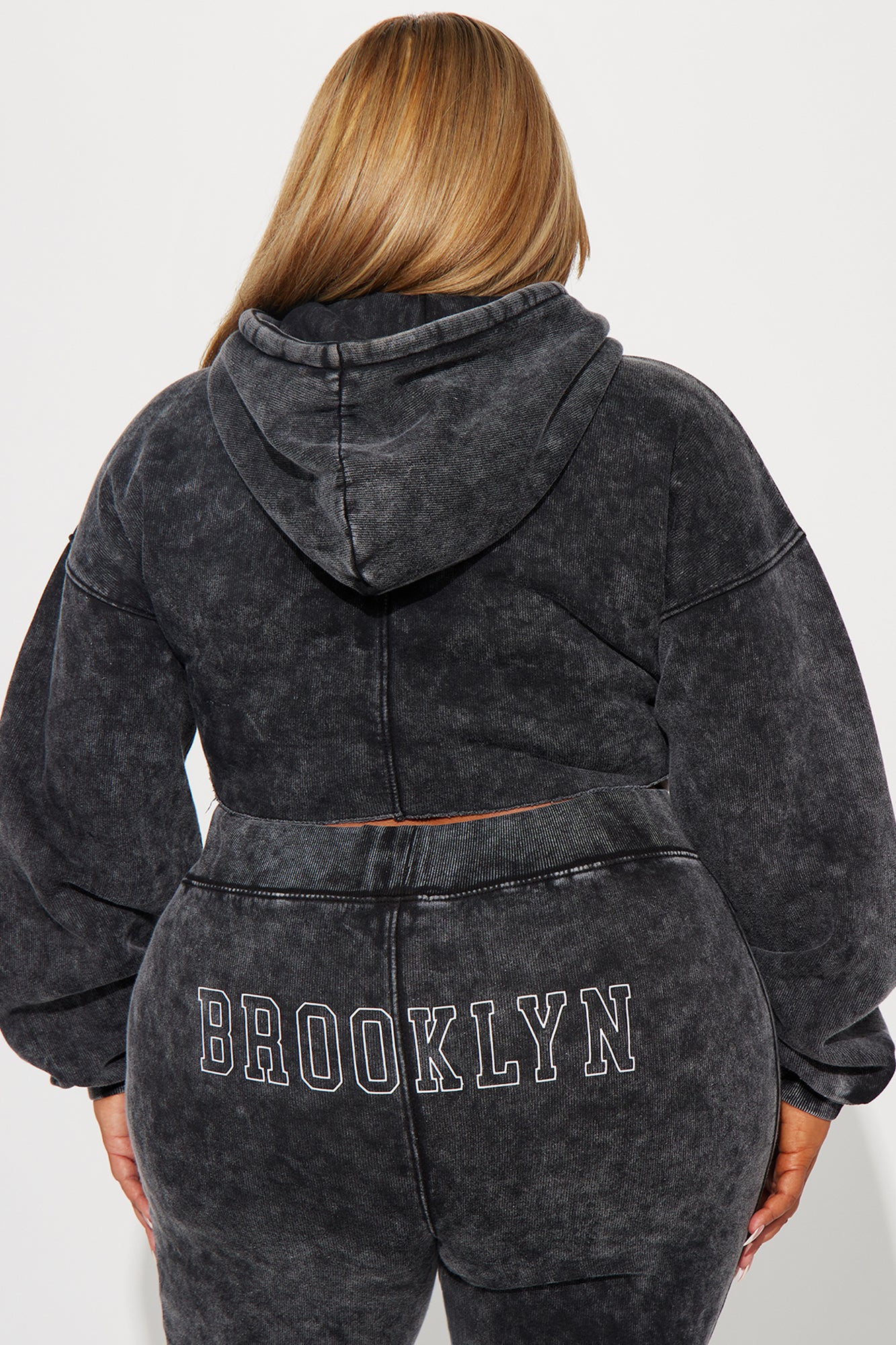 Brooklyn City Washed Hoodie - Black Wash - Image 7