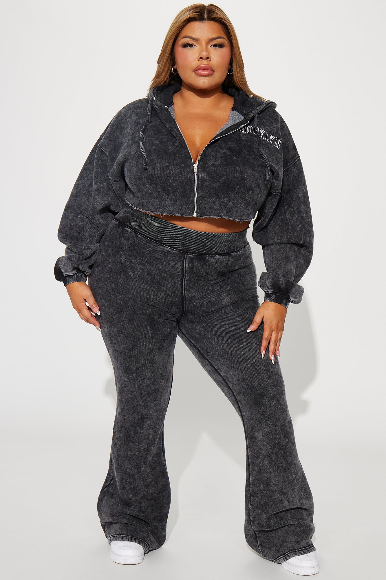 Brooklyn City Washed Sweatpants - Black Wash - Image 6