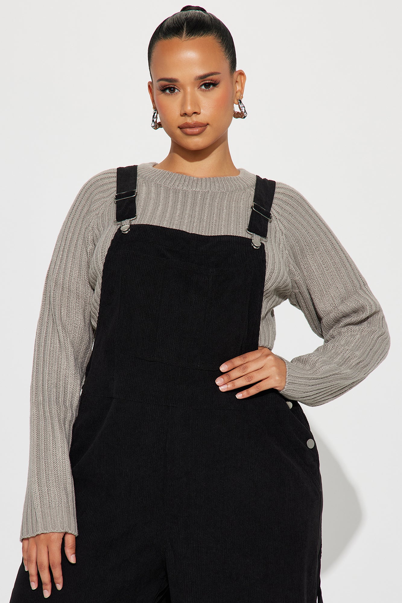 Feel The Passion Corduroy Jumpsuit - Black - Image 5