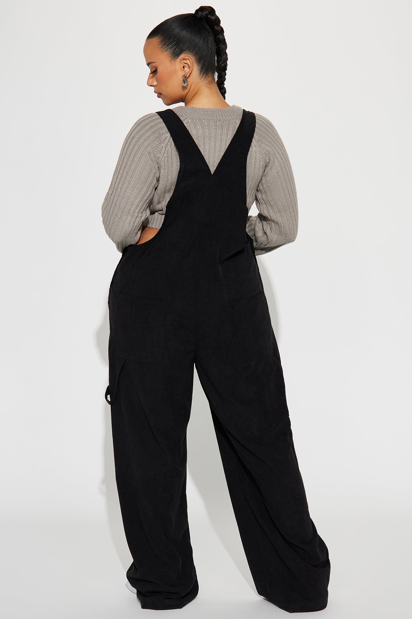 Feel The Passion Corduroy Jumpsuit - Black - Image 6