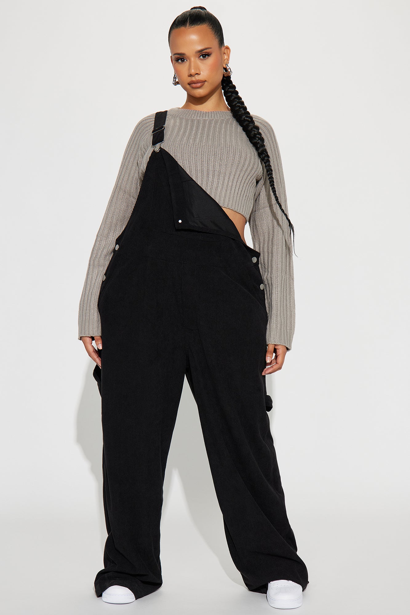 Feel The Passion Corduroy Jumpsuit - Black - Image 4