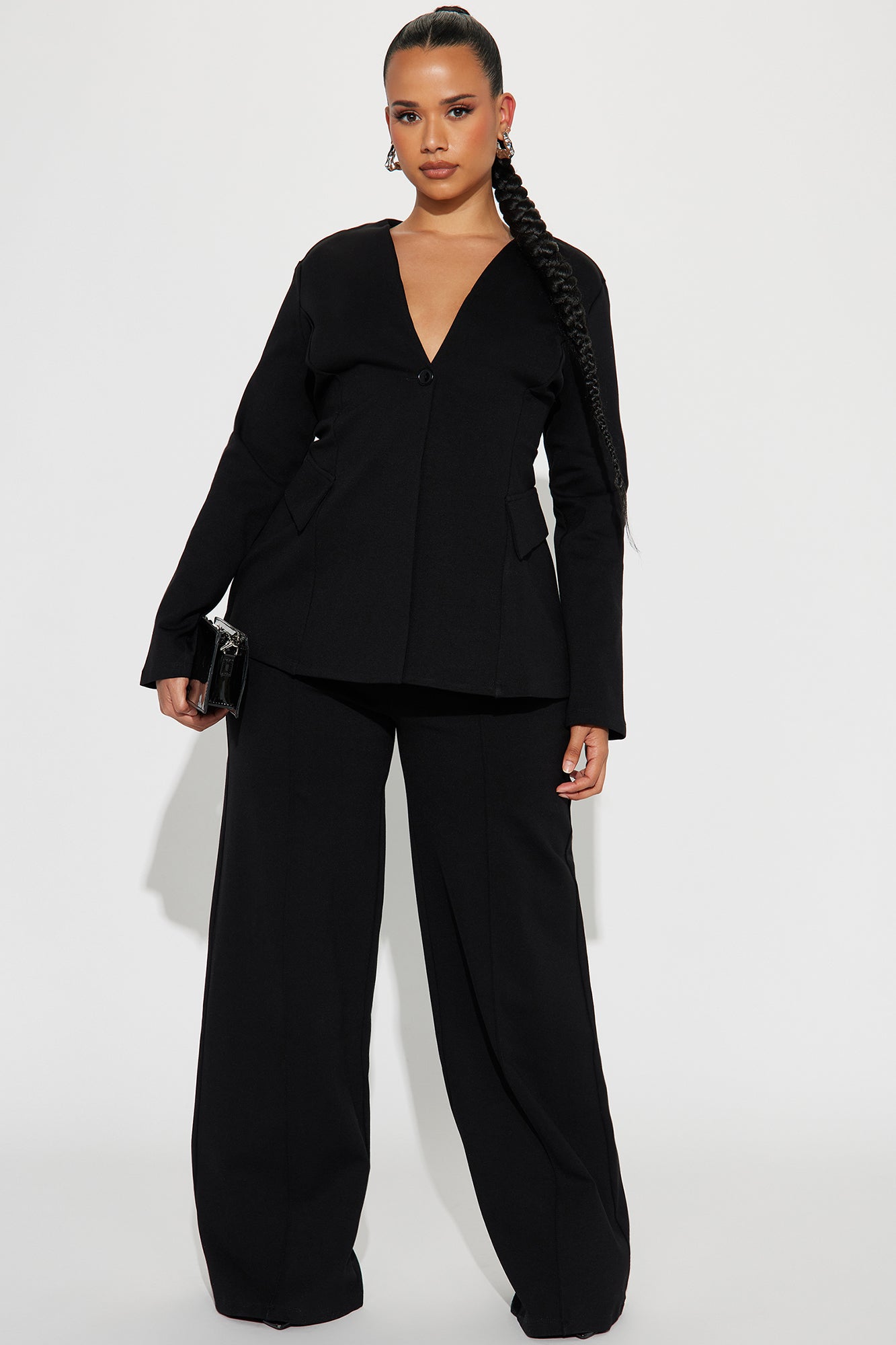 Believe It Blazer Pant Set - Black - Image 5