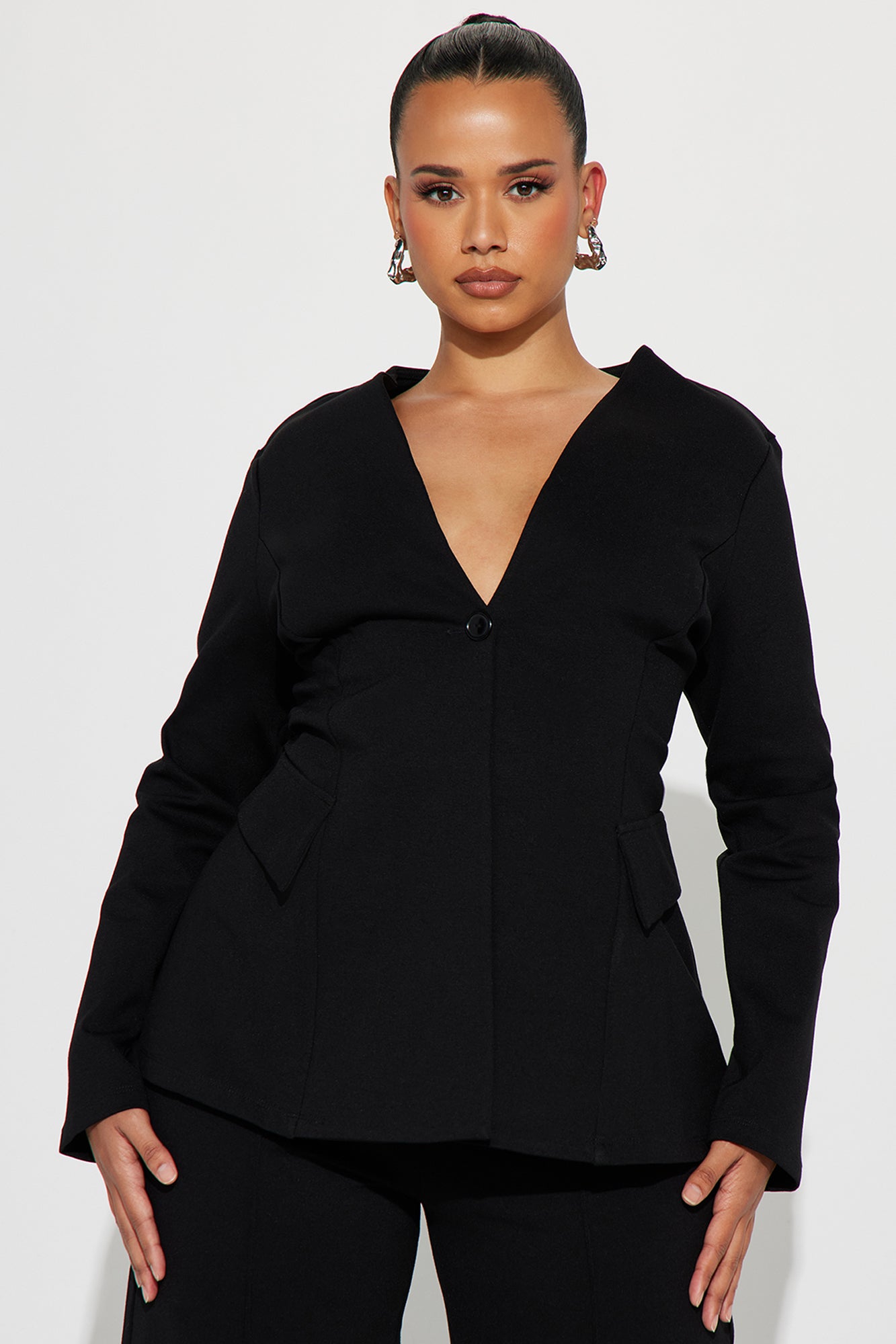 Believe It Blazer Pant Set - Black - Image 6