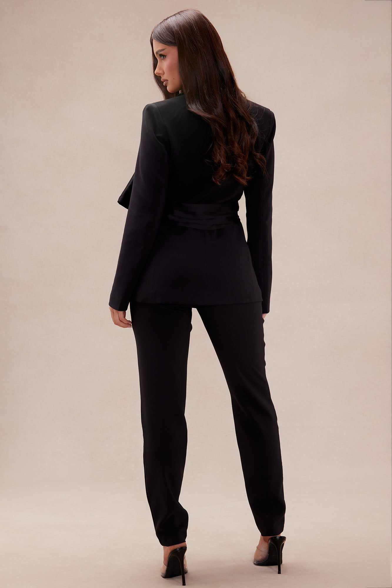 Jenna Bow Blazer Suit Set - Black - Image 5