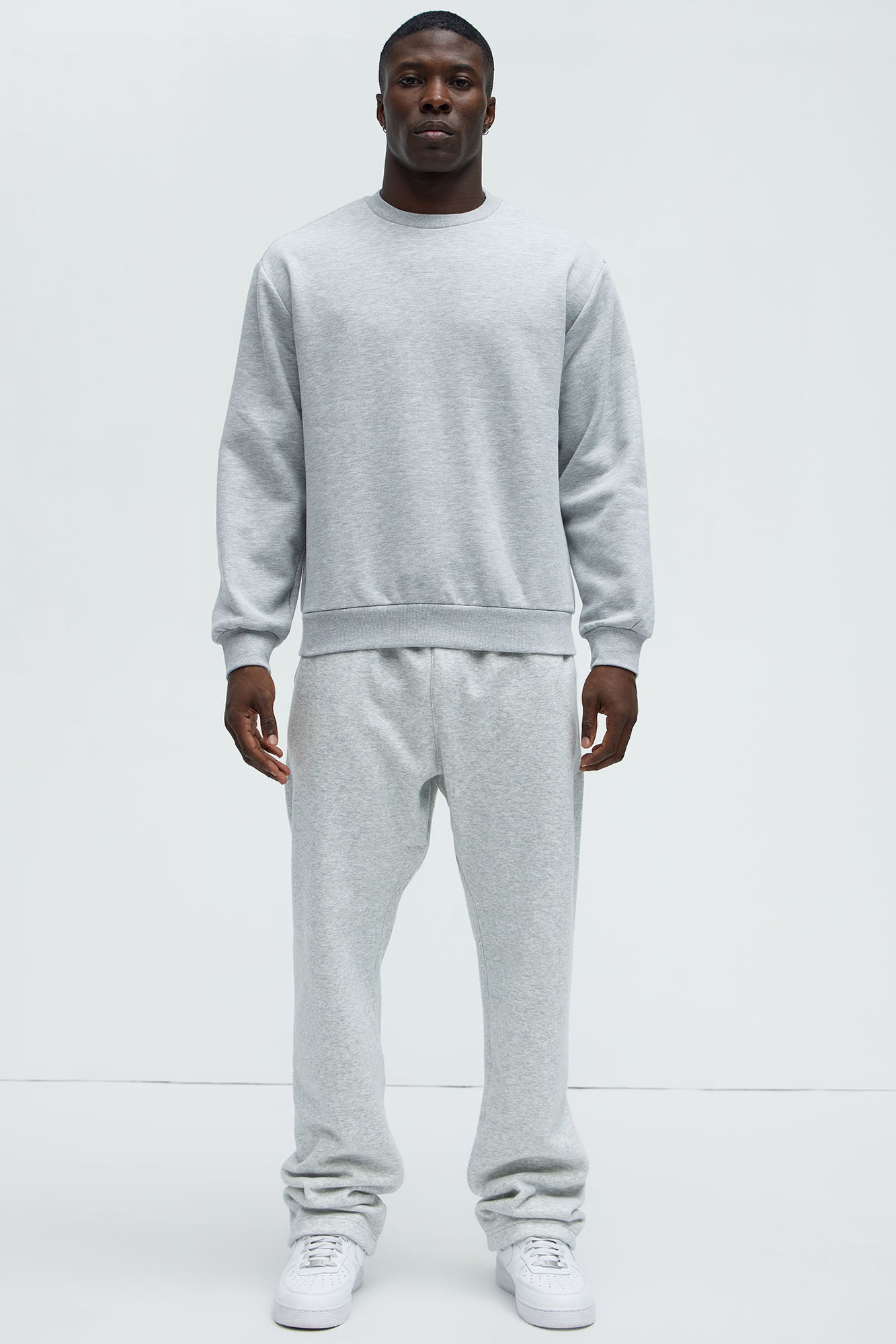Tyson Heavyweight Straight Sweatpants - Heather Grey - Image 6