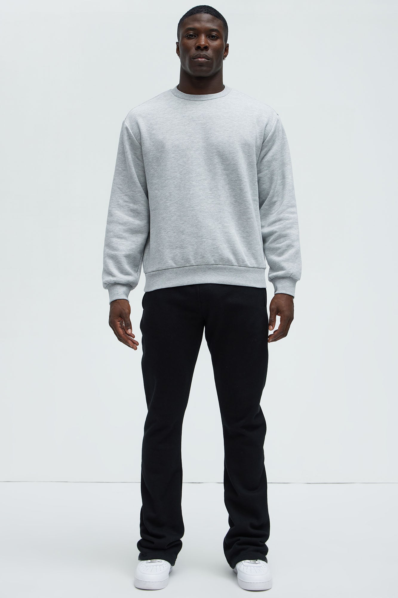 Tyson Skinny Stacked Flare Sweatpant - Black - Image 5