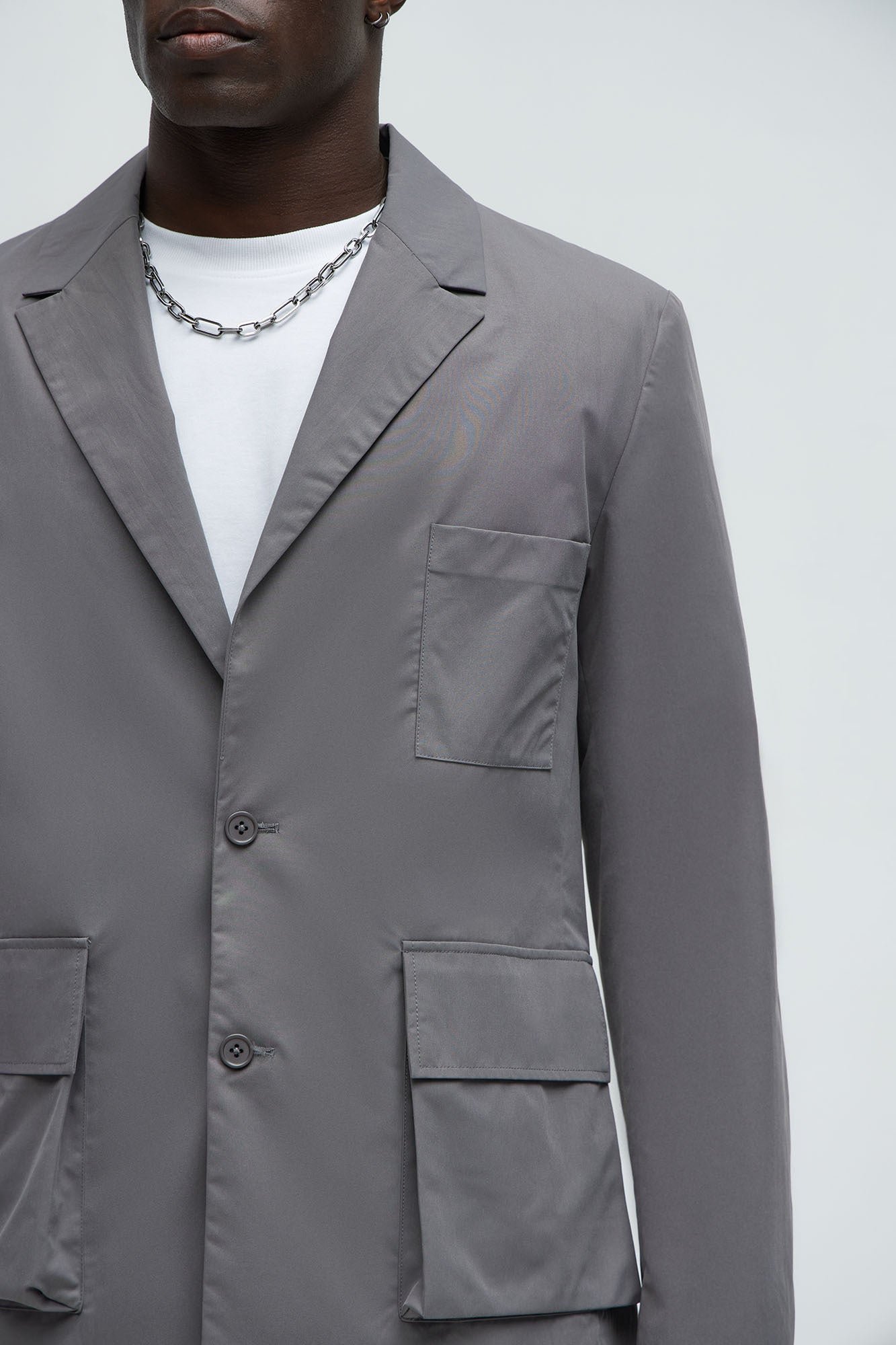 Ansel Tech Blazer - Charcoal - Image 3