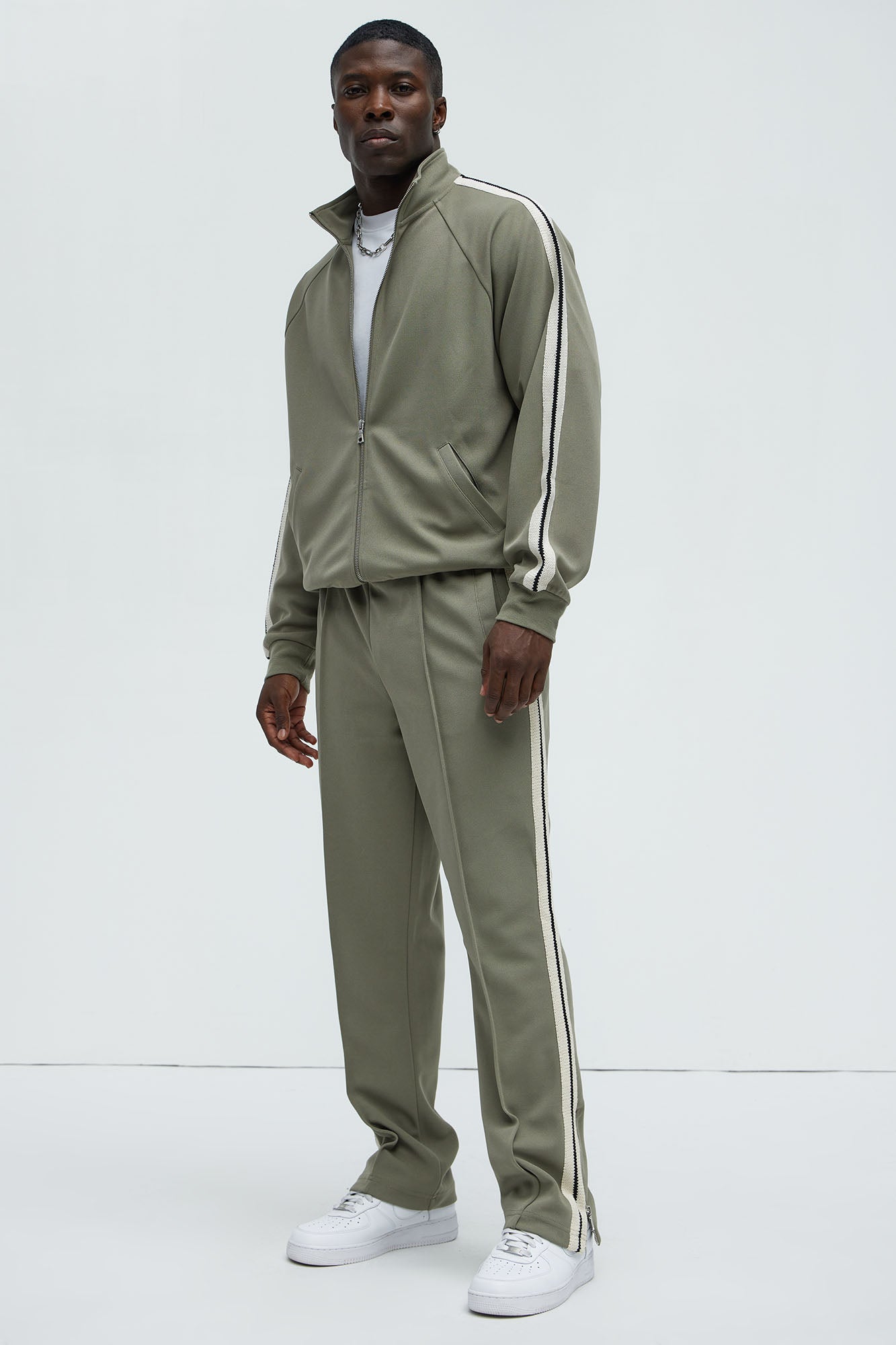Dennis Classic Knit Track Pants - Olive - Image 6