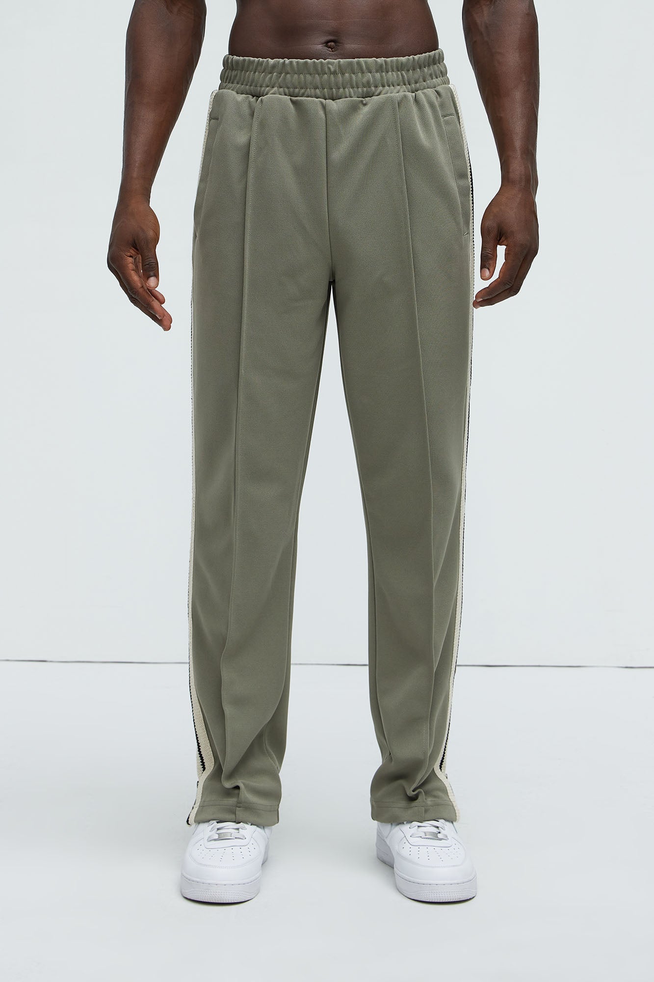 Dennis Classic Knit Track Pants - Olive - Image 7