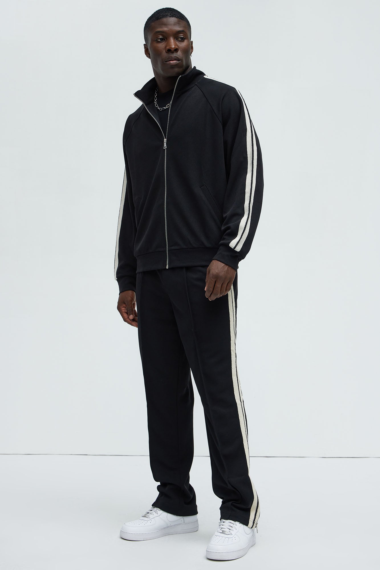 Dennis Classic Knit Track Pants - Black - Image 6