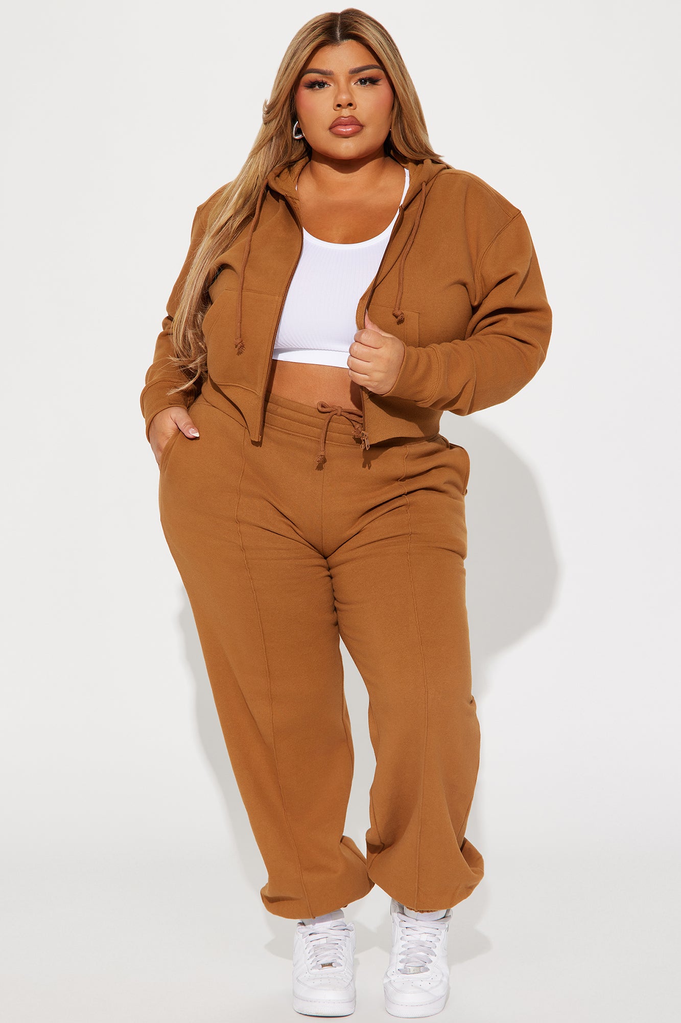 Stayin' In Sweatsuit - Cognac - Image 4